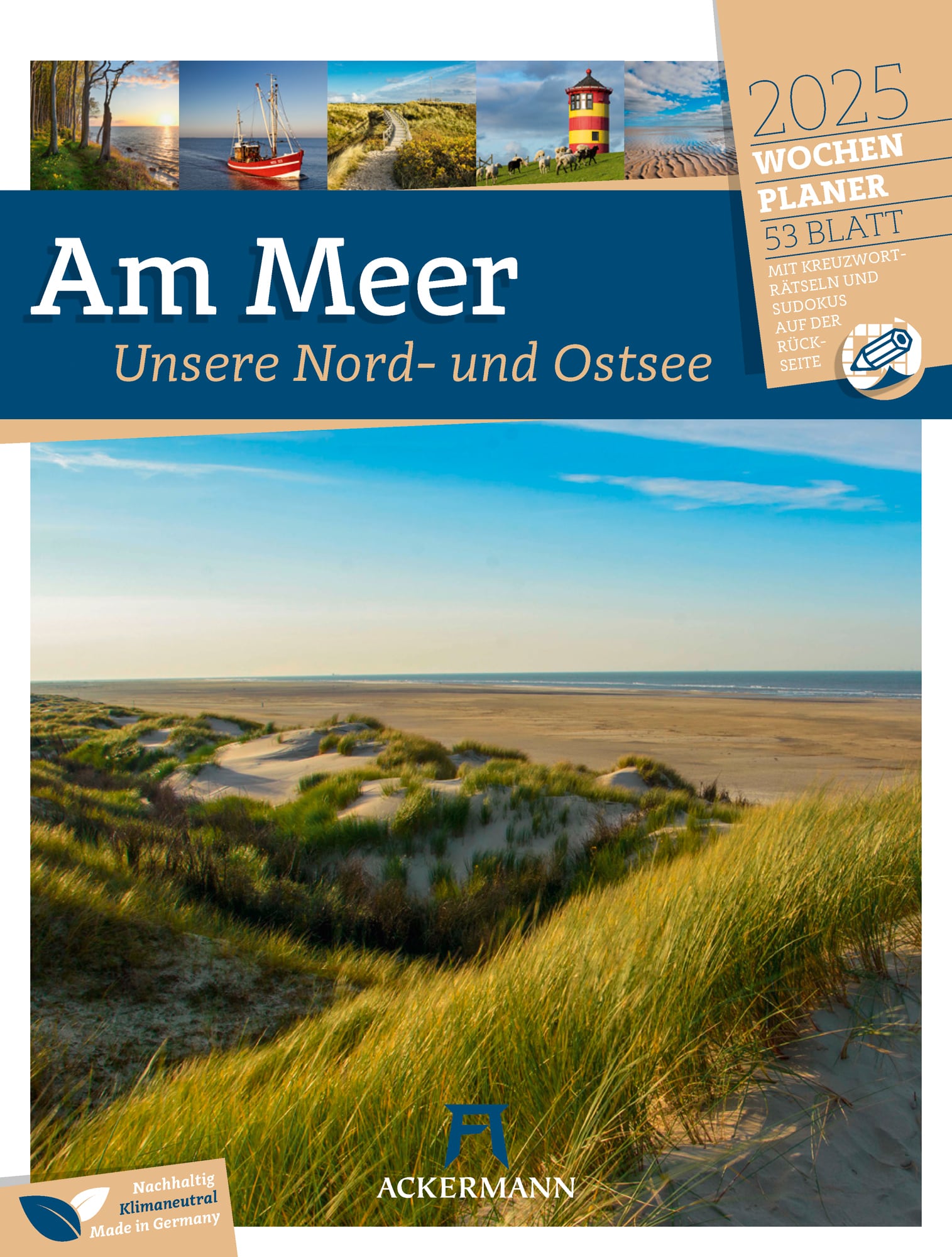 Ackermann Kalender Am Meer - Wochenplaner 2025 - Titelblatt