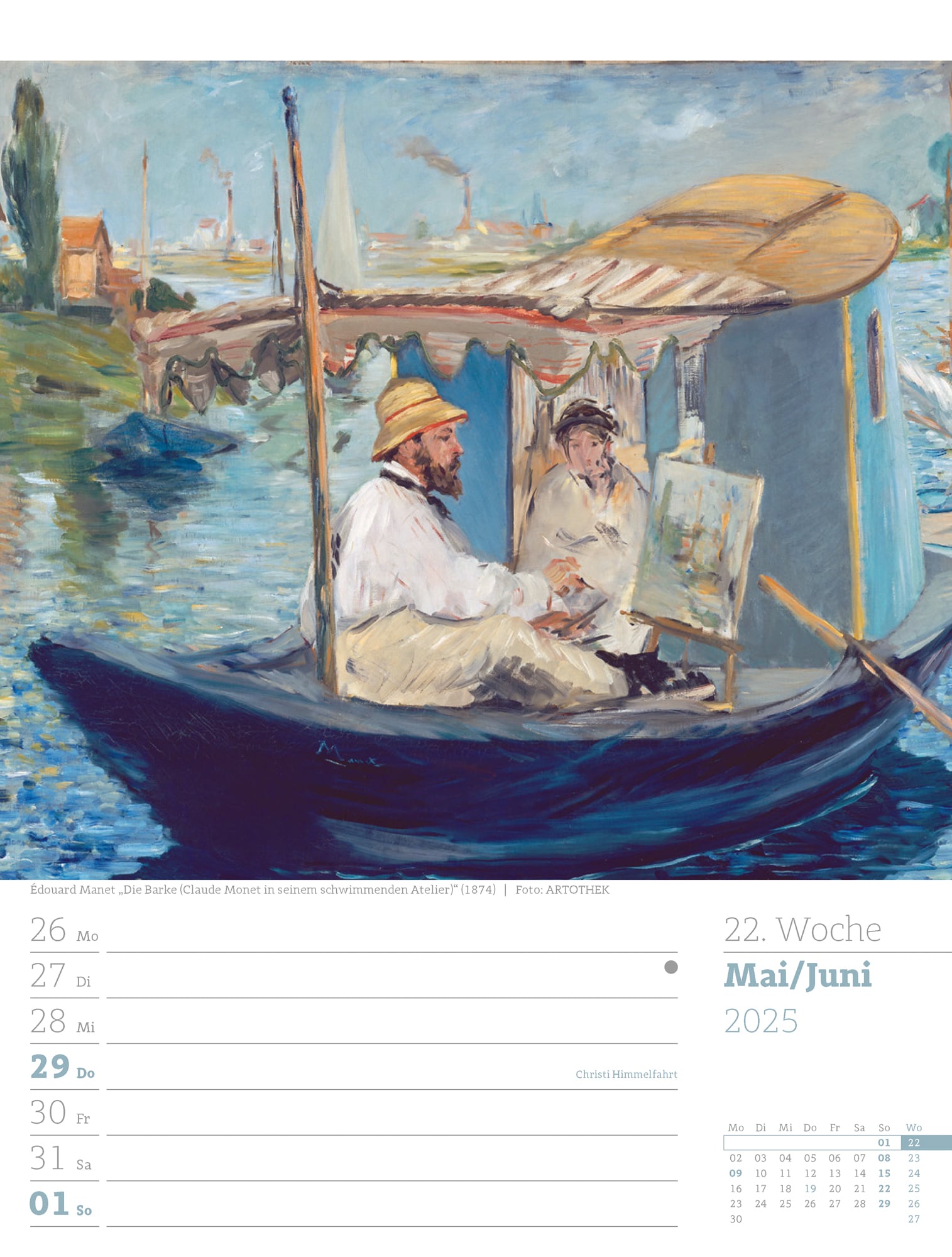 Ackermann Calendar World of Art 2025 - Weekly Planner - Inside View 25