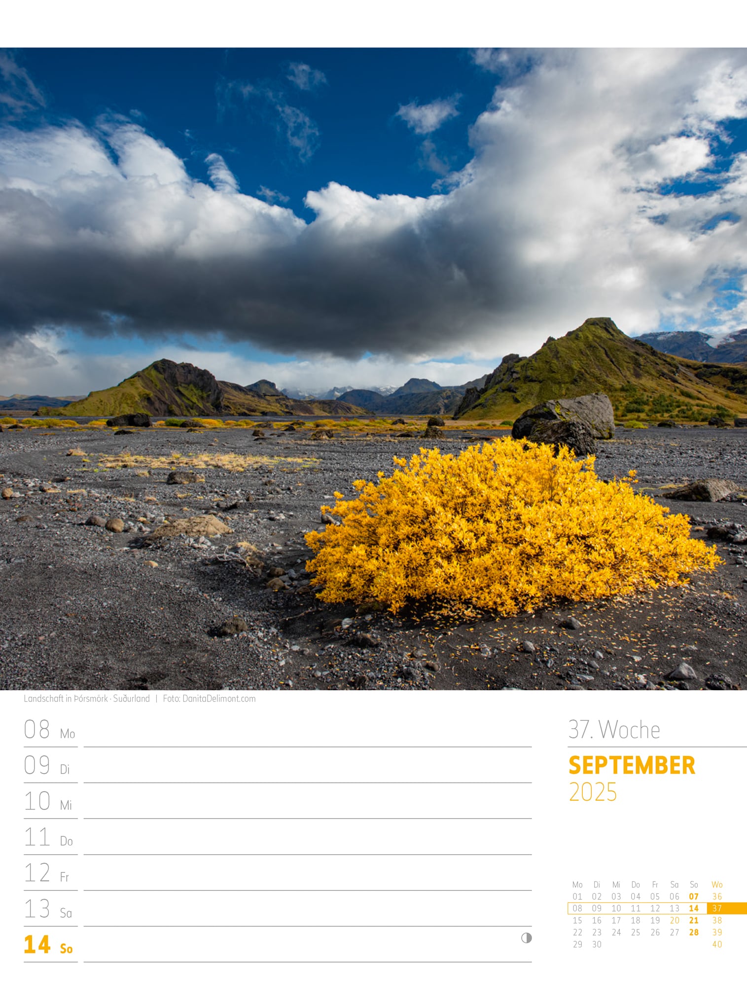 Ackermann Calendar Iceland 2025 - Weekly Planner - Inside View 40