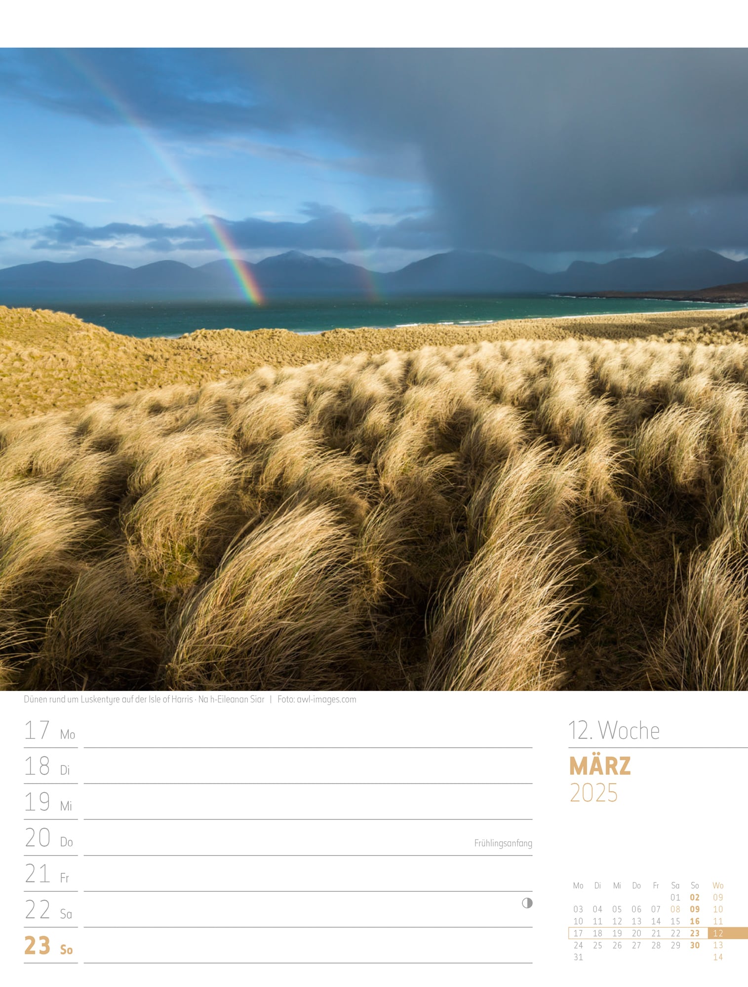 Ackermann Calendar Scotland 2025 - Weekly Planner - Inside View 15