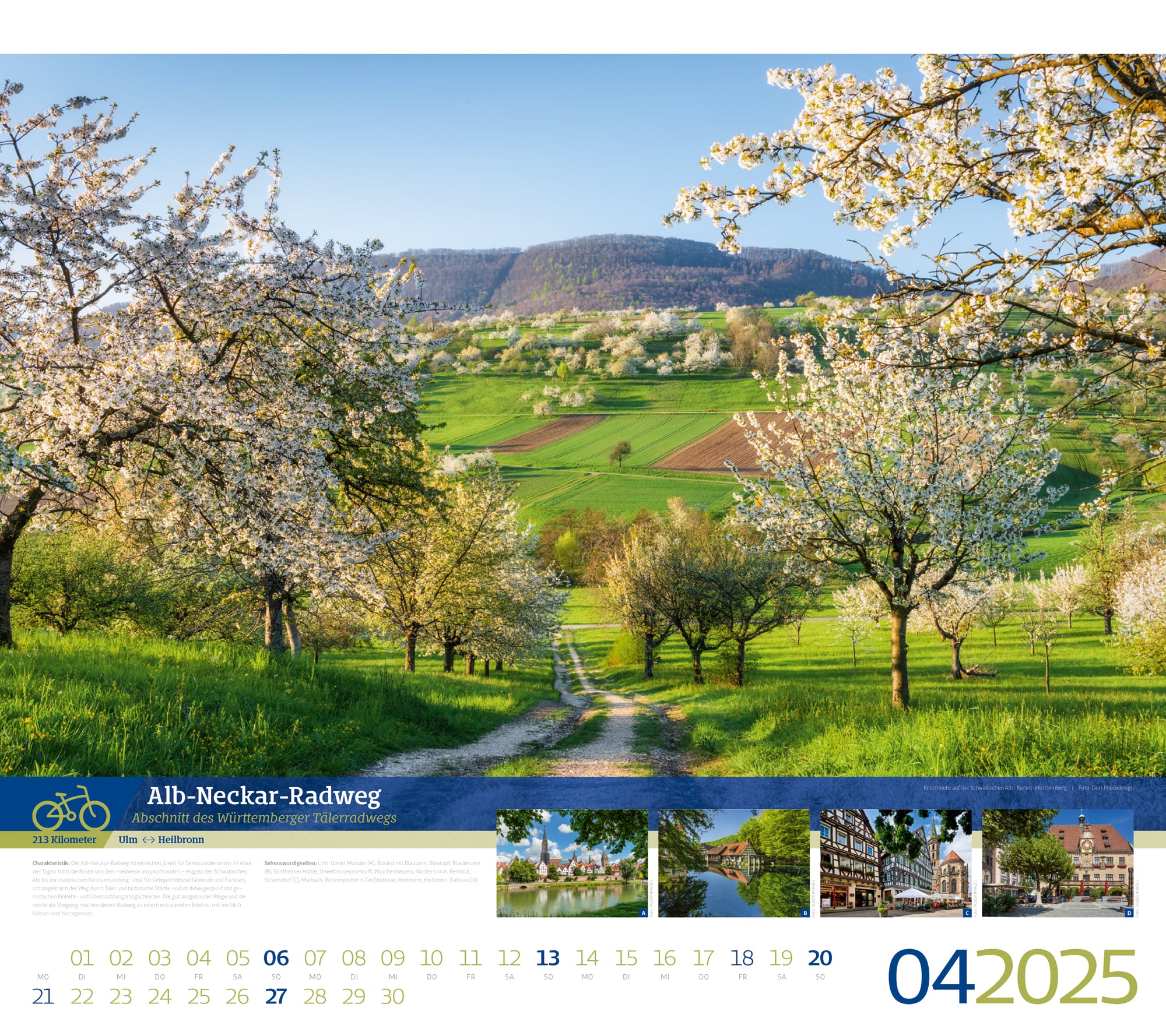 Ackermann Kalender Deutschlands Radfernwege 2025 - Innenansicht 04