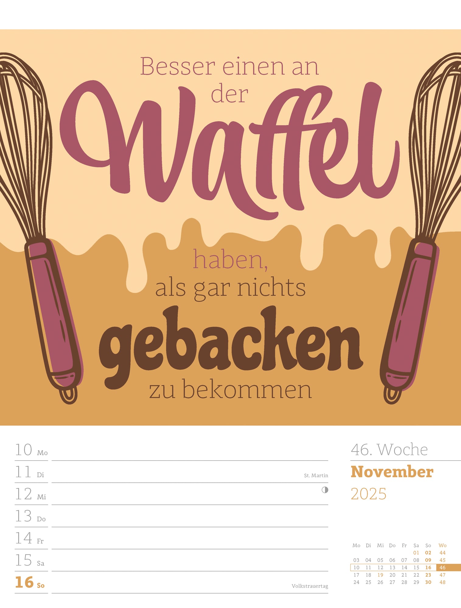 Ackermann Calendar Funny Quotes 2025 - Weekly Planner - Inside View 49