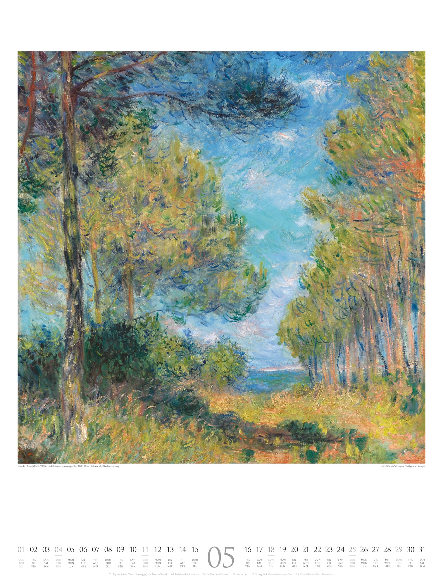 Ackermann Calendar Claude Monet 2025 - Inside View 05