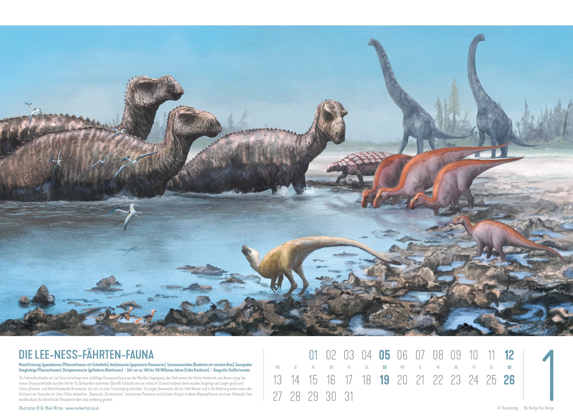 Ackermann Kalender Dinosaurier 2025 - Innenansicht 01