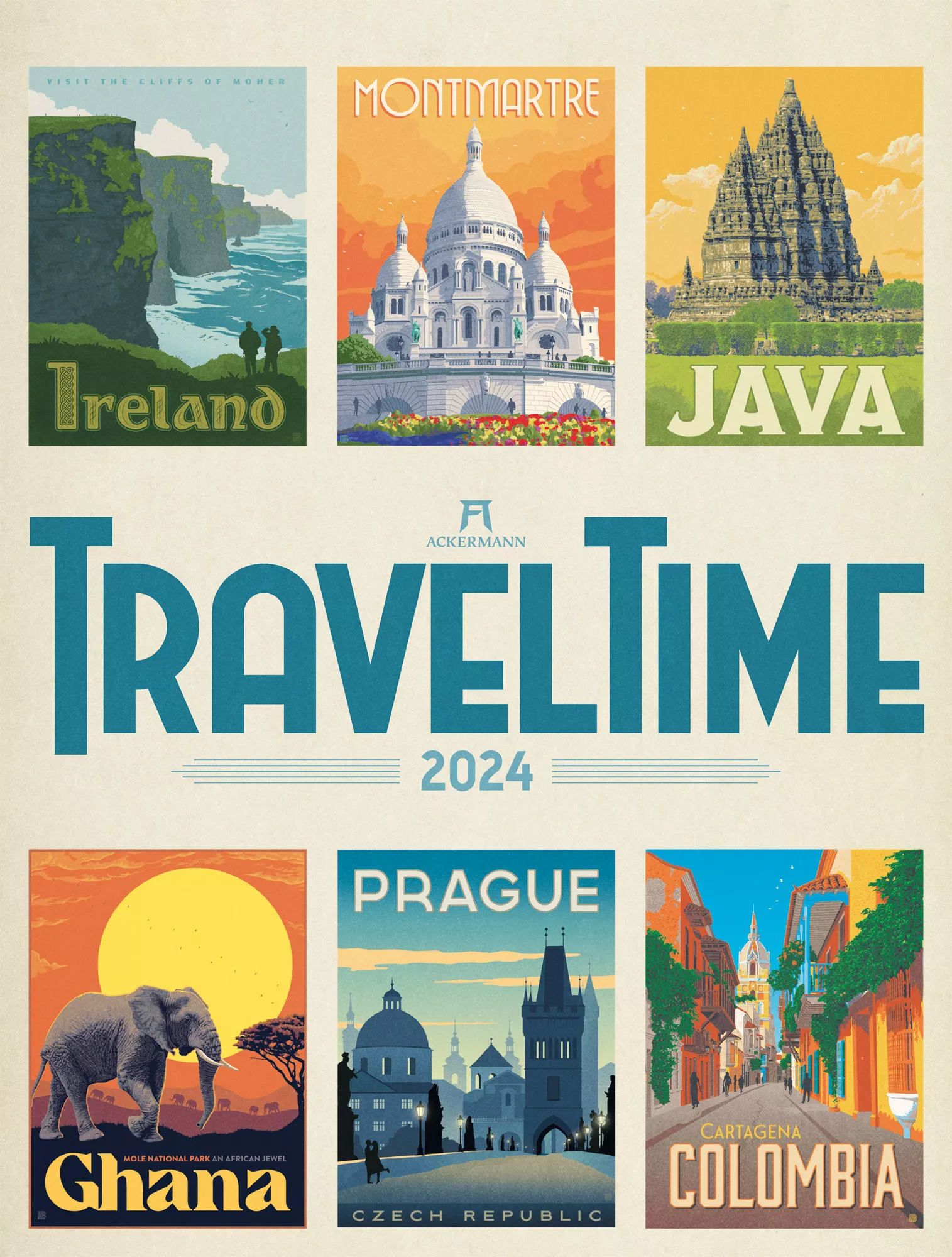 Ackermann Kalender Travel Time 2024 - Titelblatt