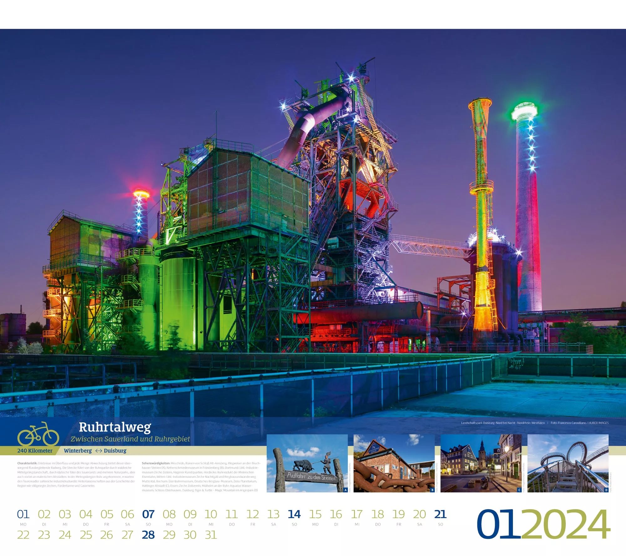 Ackermann Kalender Deutschlands Radfernwege 2024 - Innenansicht 01