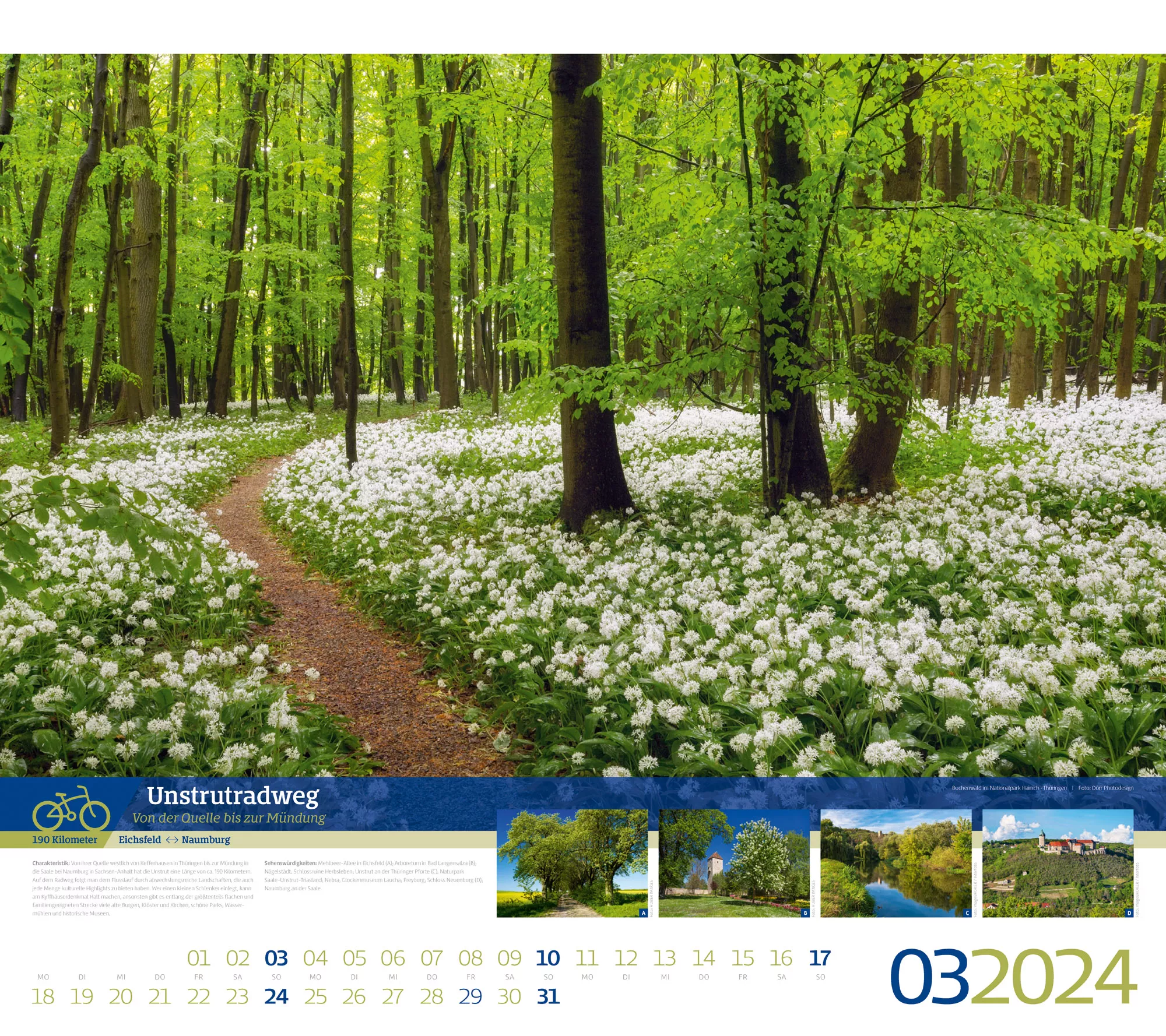 Ackermann Kalender Deutschlands Radfernwege 2024 - Innenansicht 03