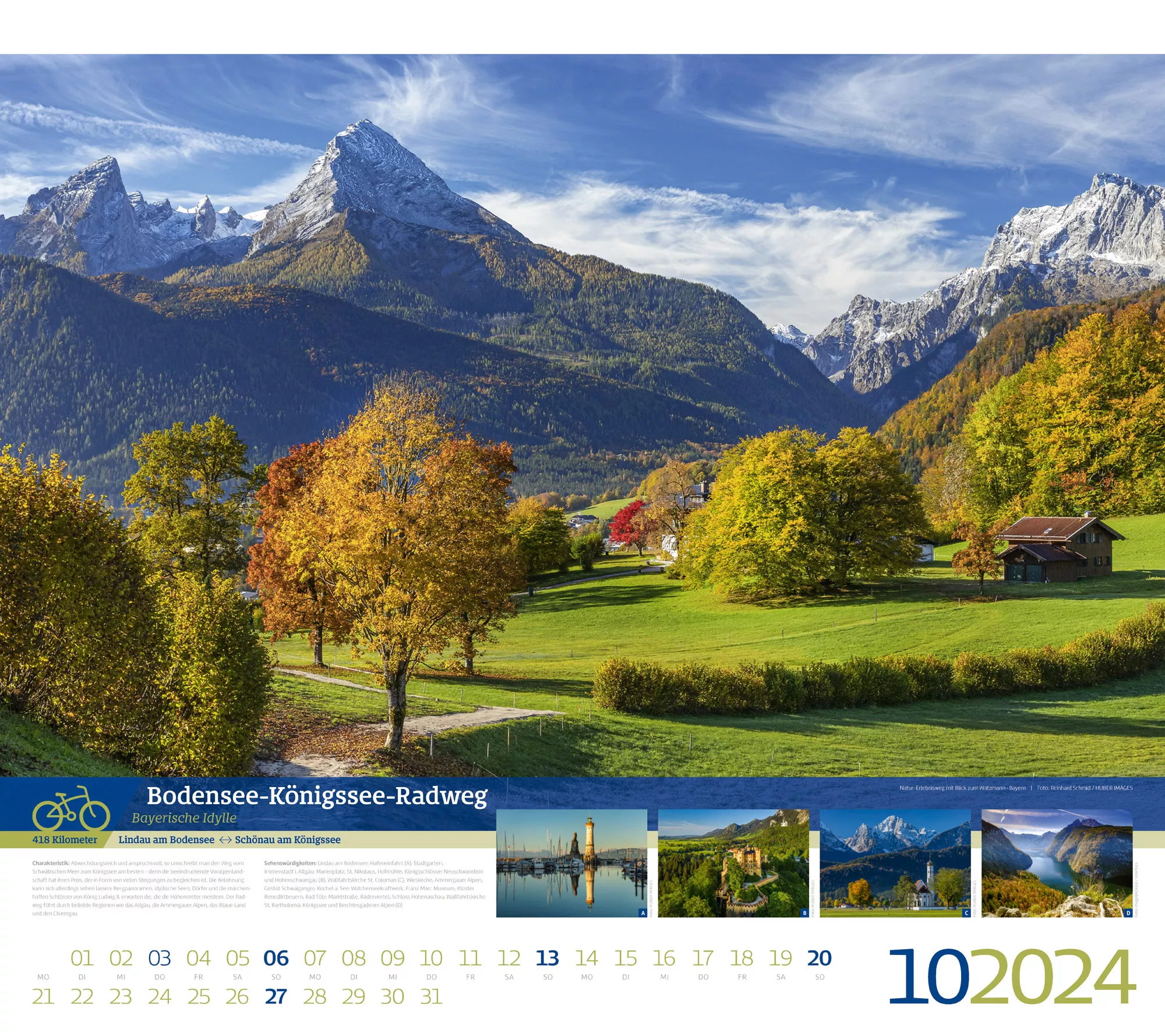 Ackermann Kalender Deutschlands Radfernwege 2024 - Innenansicht 10