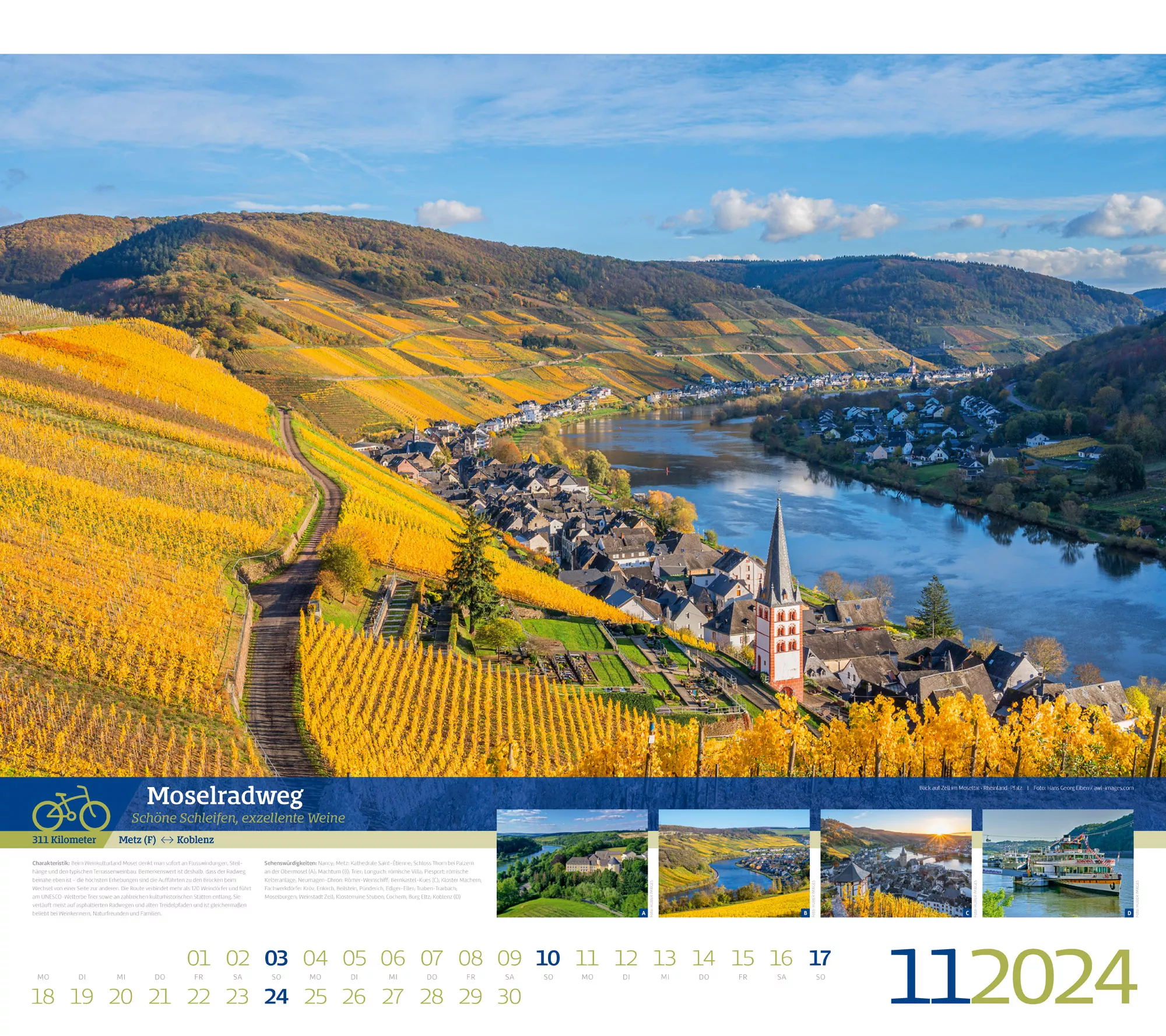 Ackermann Kalender Deutschlands Radfernwege 2024 - Innenansicht 11