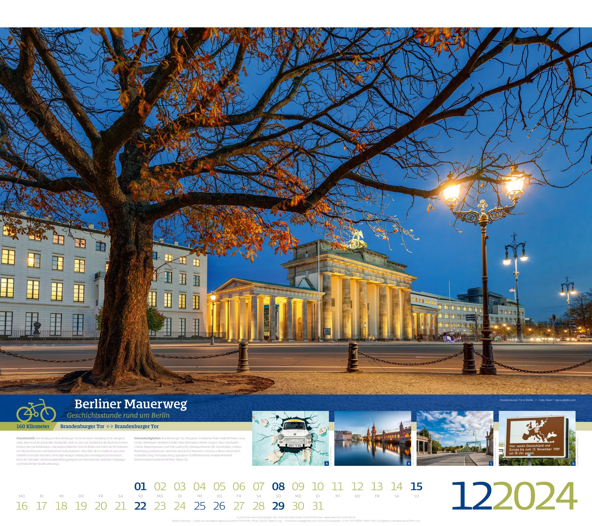 Ackermann Kalender Deutschlands Radfernwege 2024 - Innenansicht 12