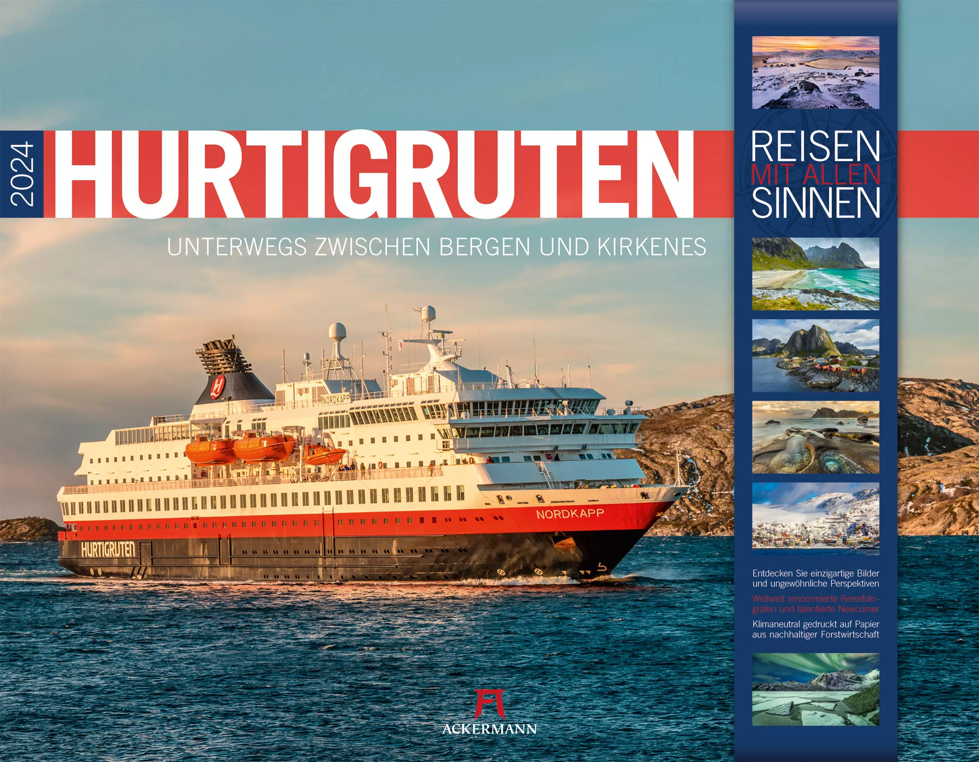 Ackermann Kalender Hurtigruten 2024 - Titelblatt