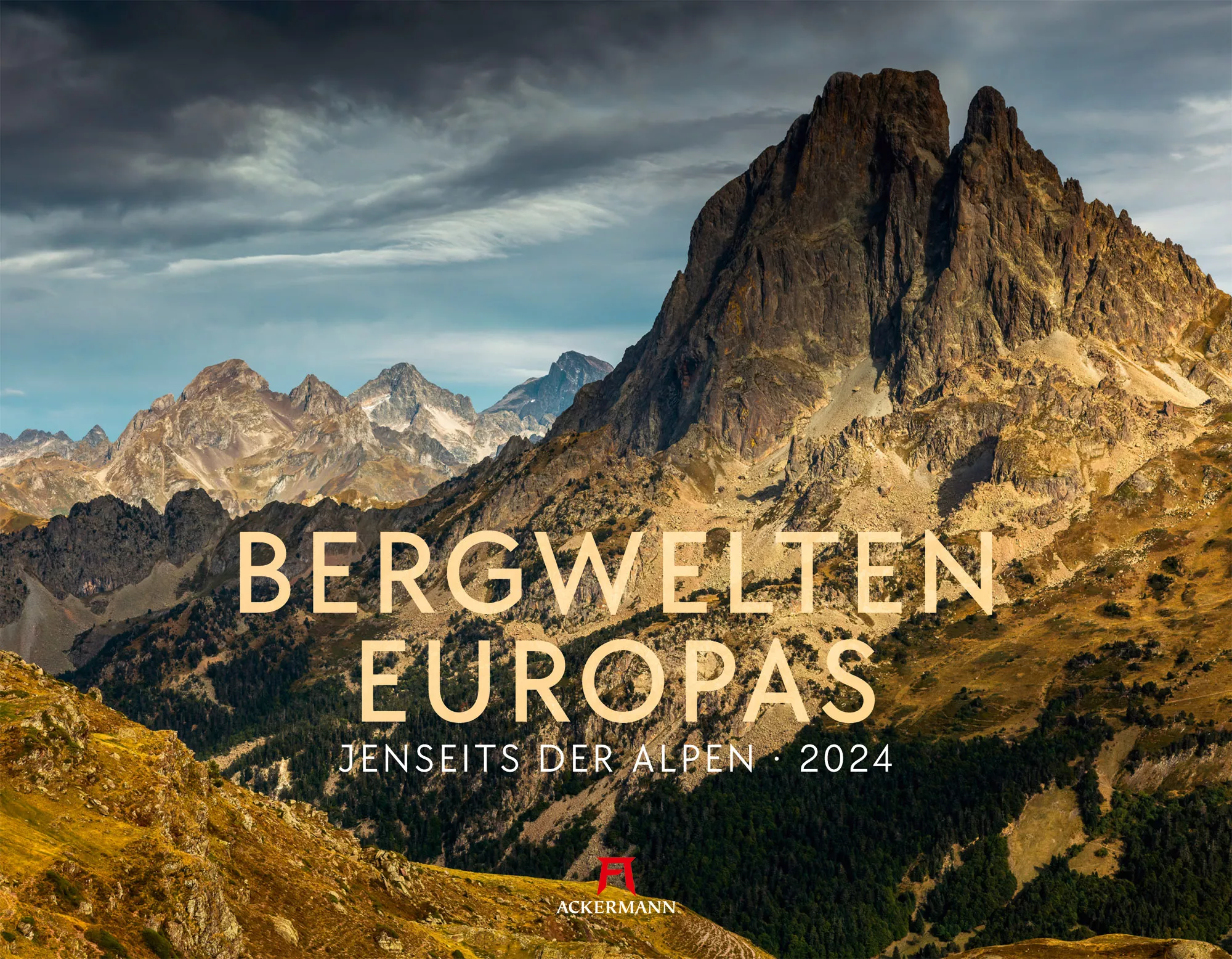 Ackermann Kalender Bergwelten Europas 2024 - Titelblatt