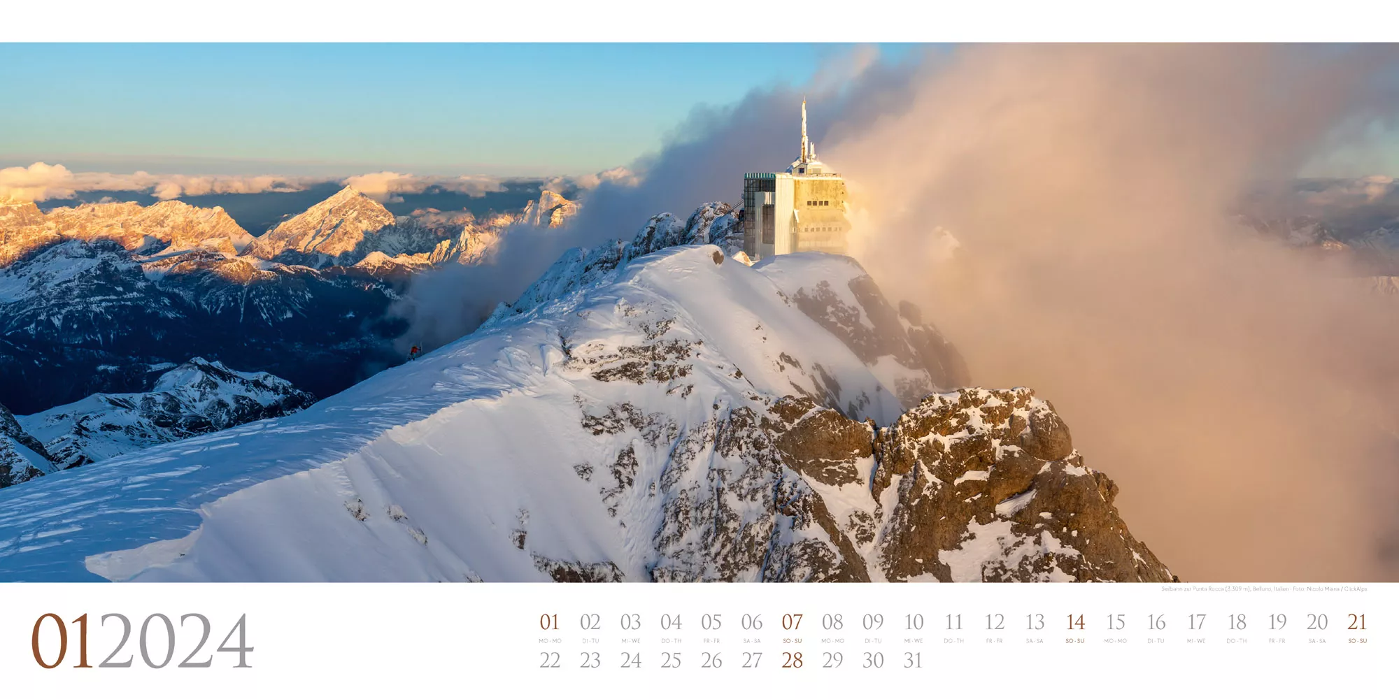 Ackermann Kalender Dolomiten 2024 - Innenansicht 01