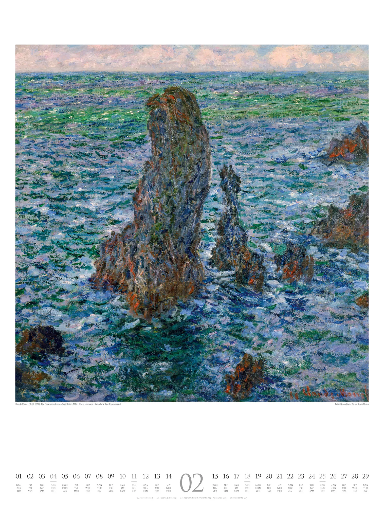 Ackermann Kalender Claude Monet 2024 - Innenansicht 02