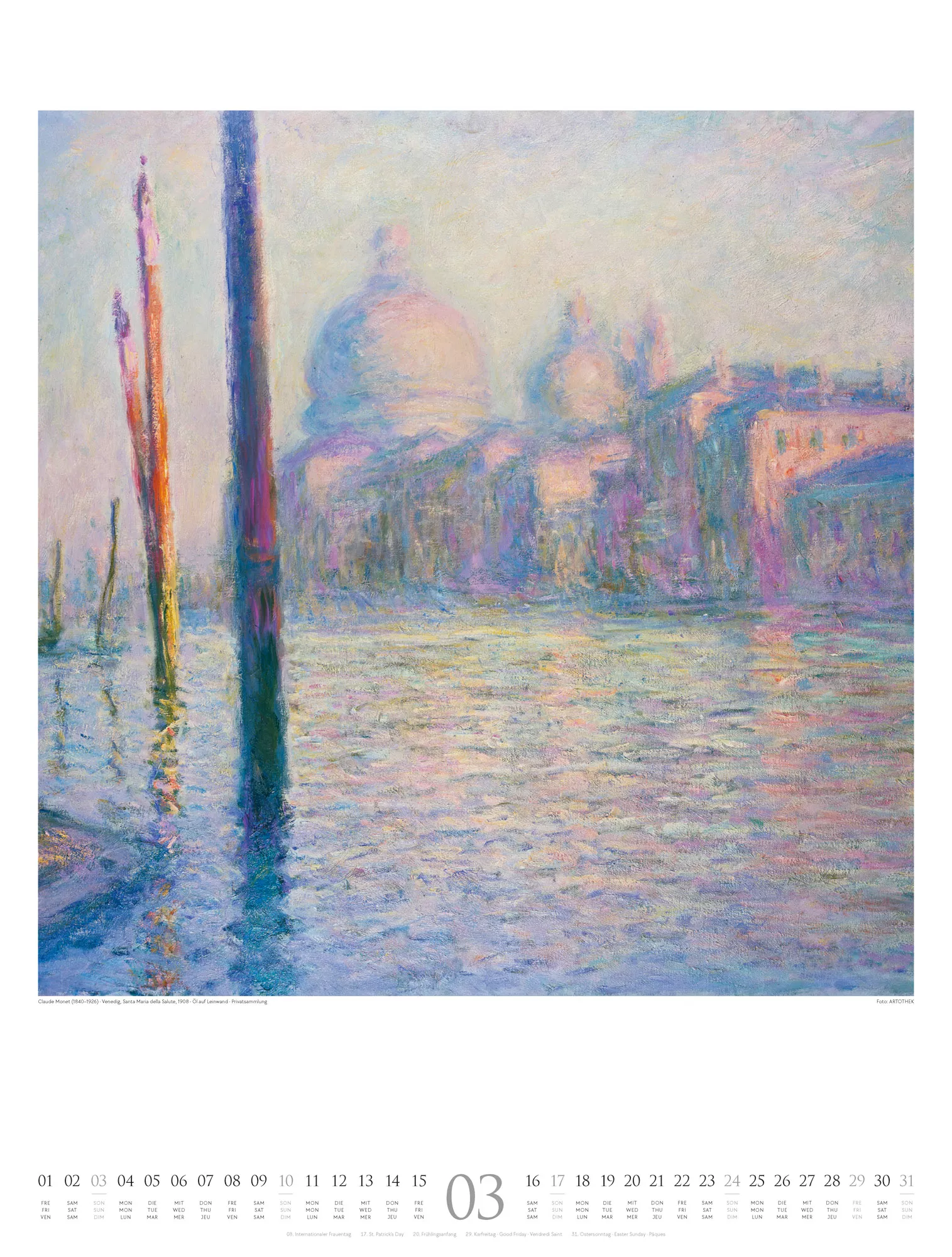 Ackermann Kalender Claude Monet 2024 - Innenansicht 03