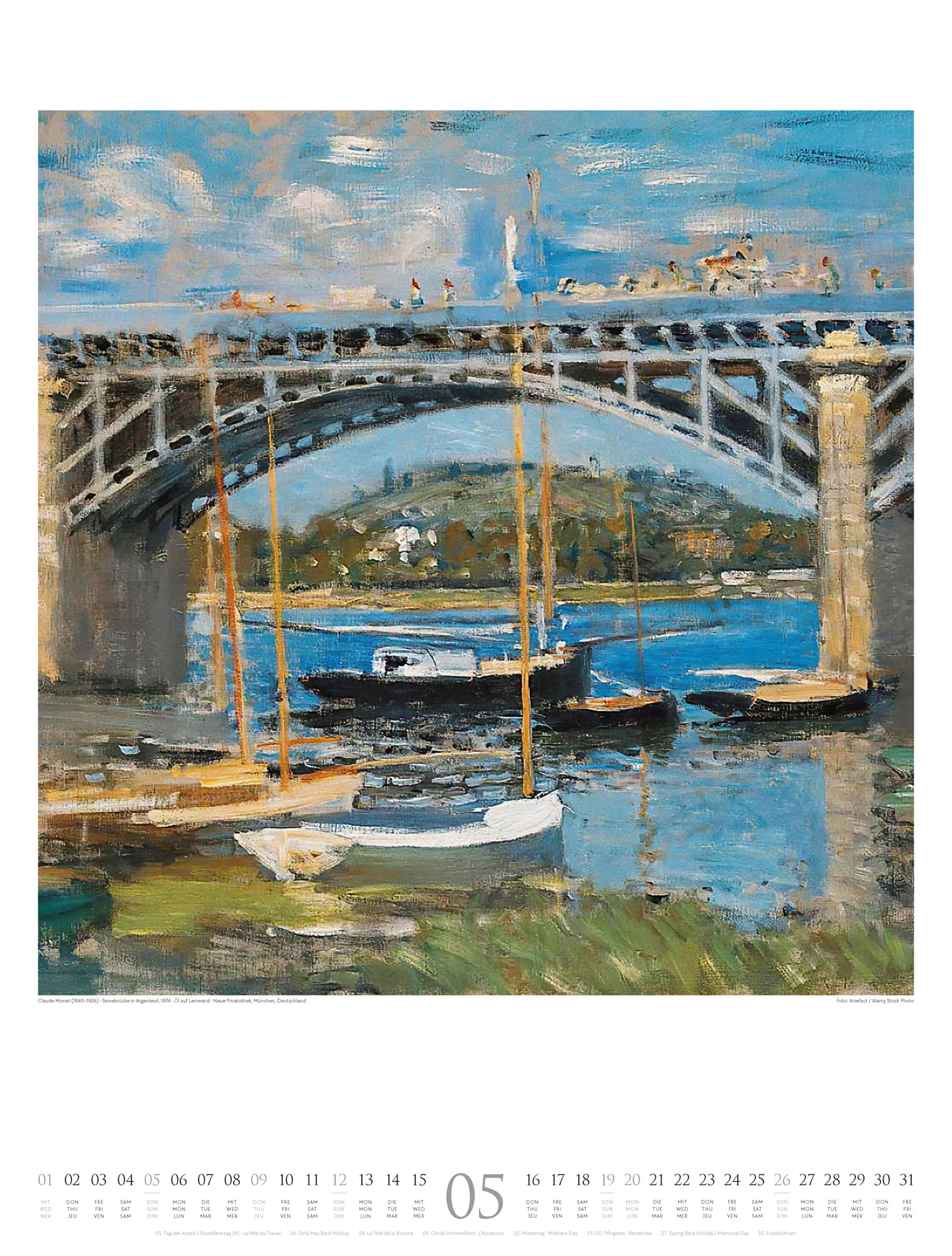 Ackermann Kalender Claude Monet 2024 - Innenansicht 05