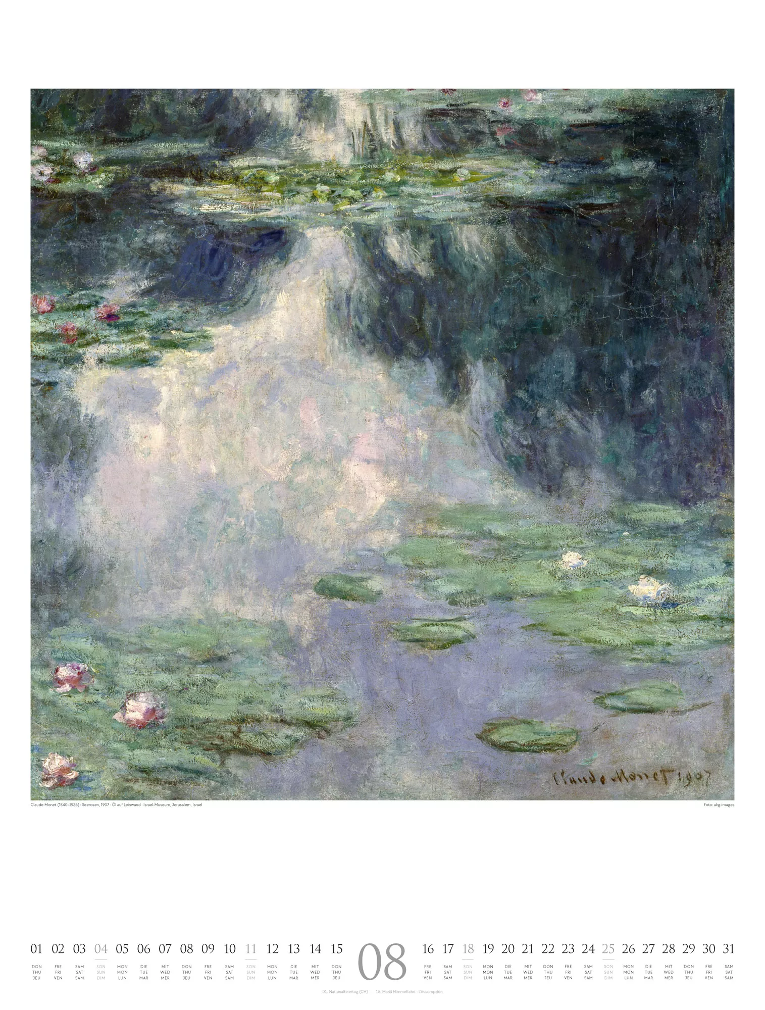 Ackermann Kalender Claude Monet 2024 - Innenansicht 08