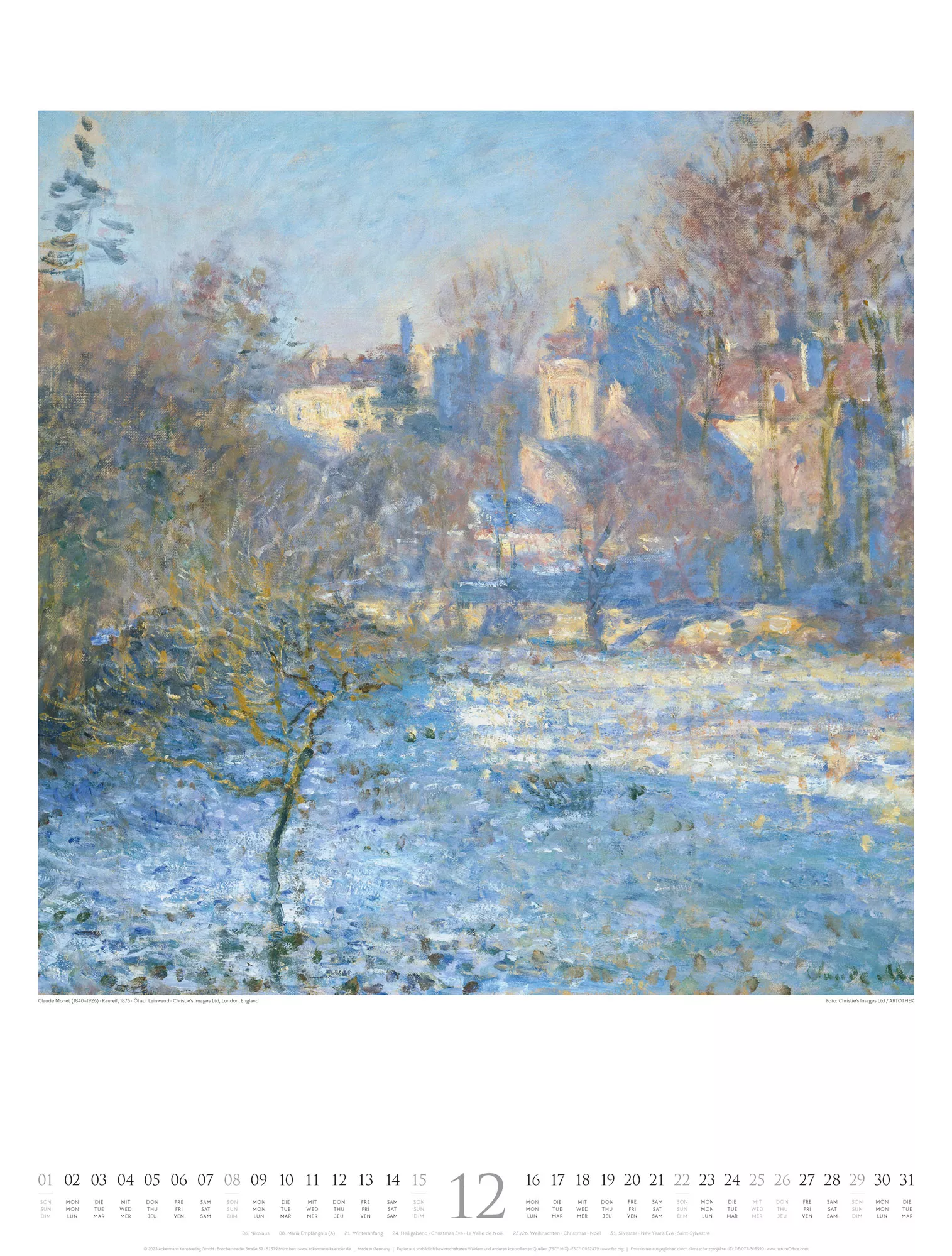 Ackermann Kalender Claude Monet 2024 - Innenansicht 12