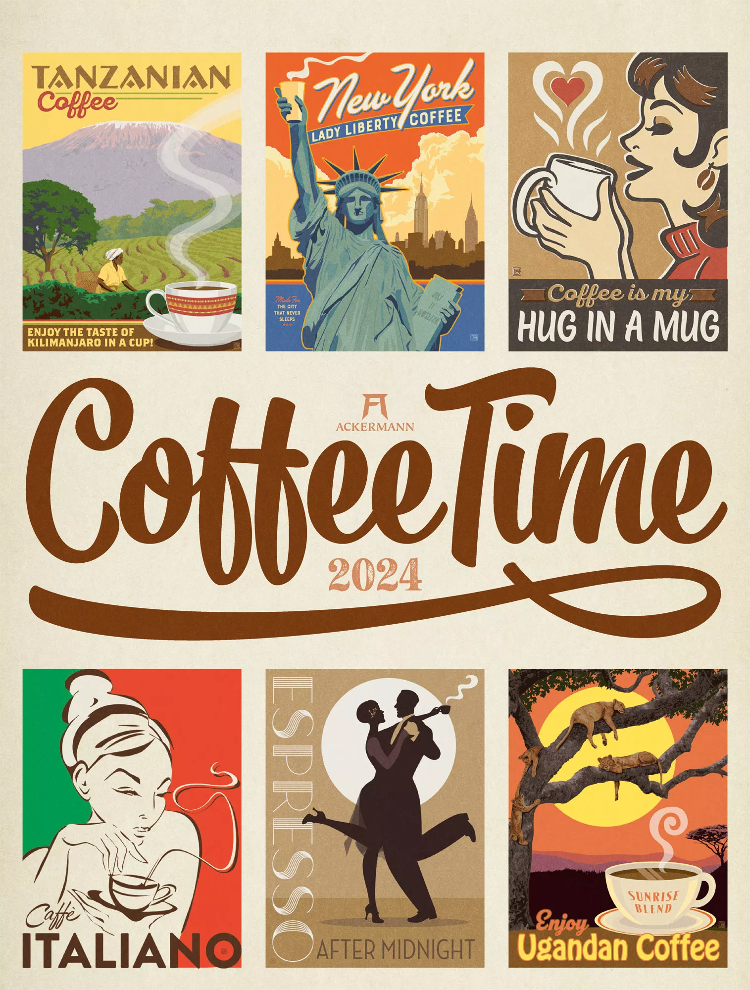 Ackermann Kalender Coffee Time 2024 - Titelblatt