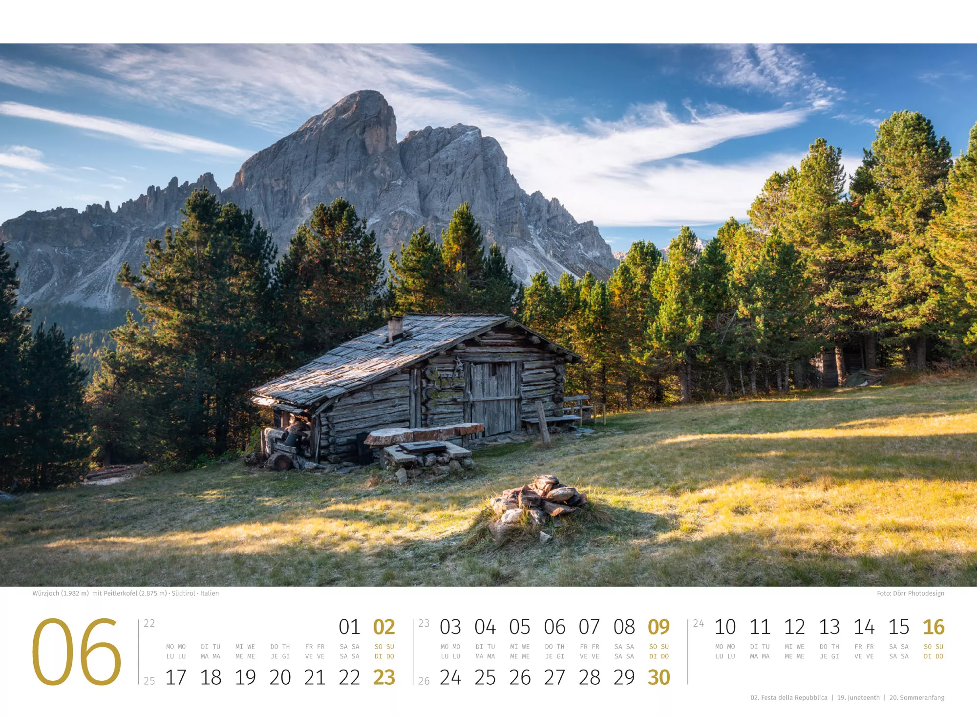 Ackermann Kalender Alpenkalender 2024 - Innenansicht 06