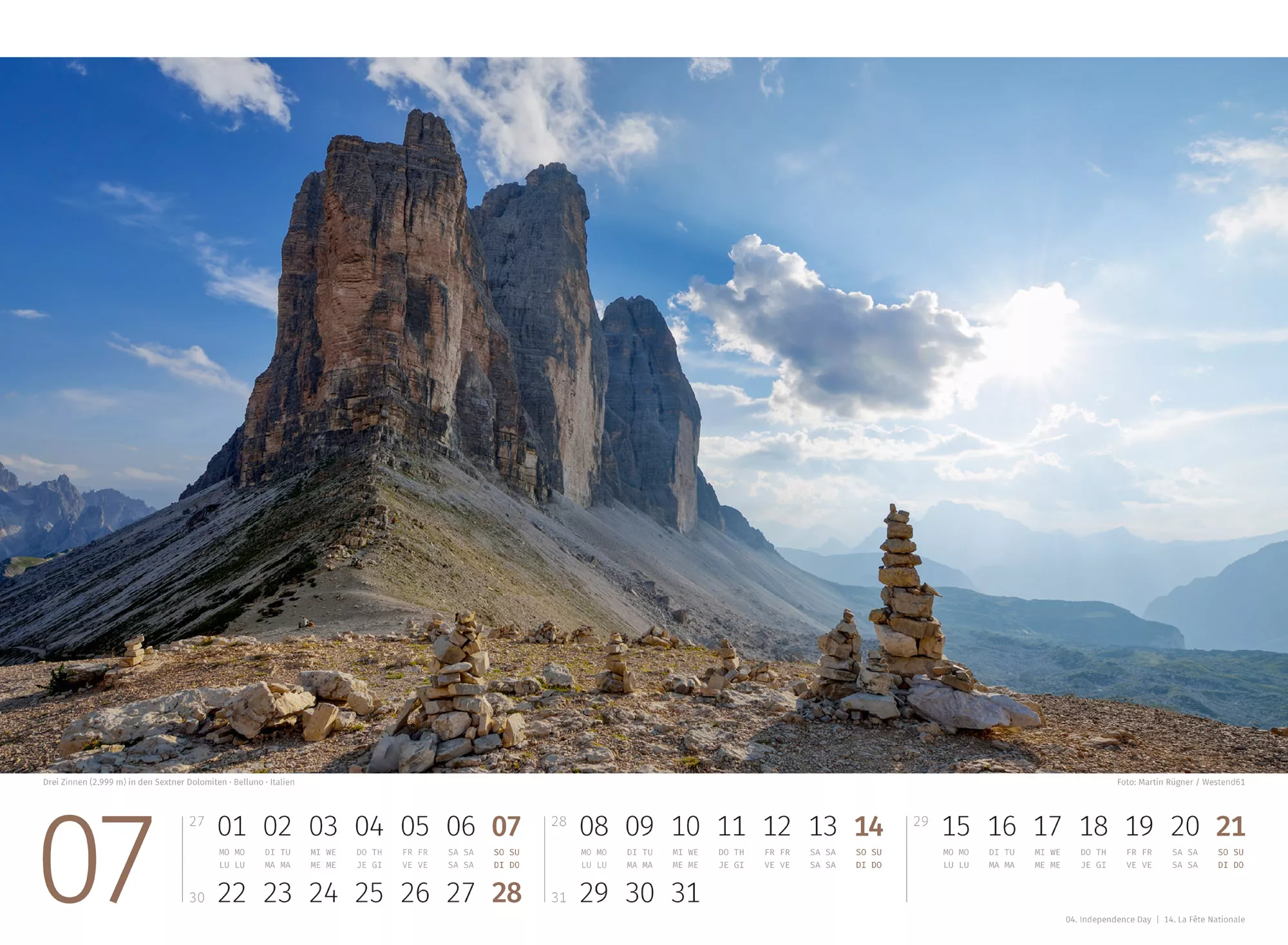 Ackermann Kalender Alpenkalender 2024 - Innenansicht 07