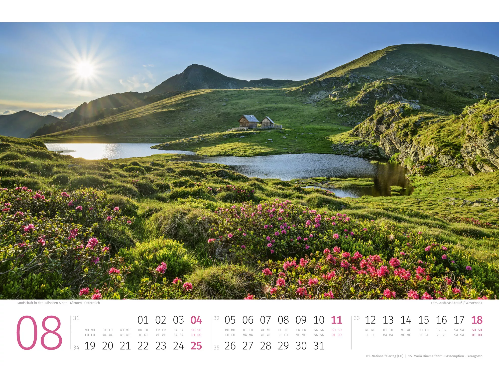 Ackermann Kalender Alpenkalender 2024 - Innenansicht 08