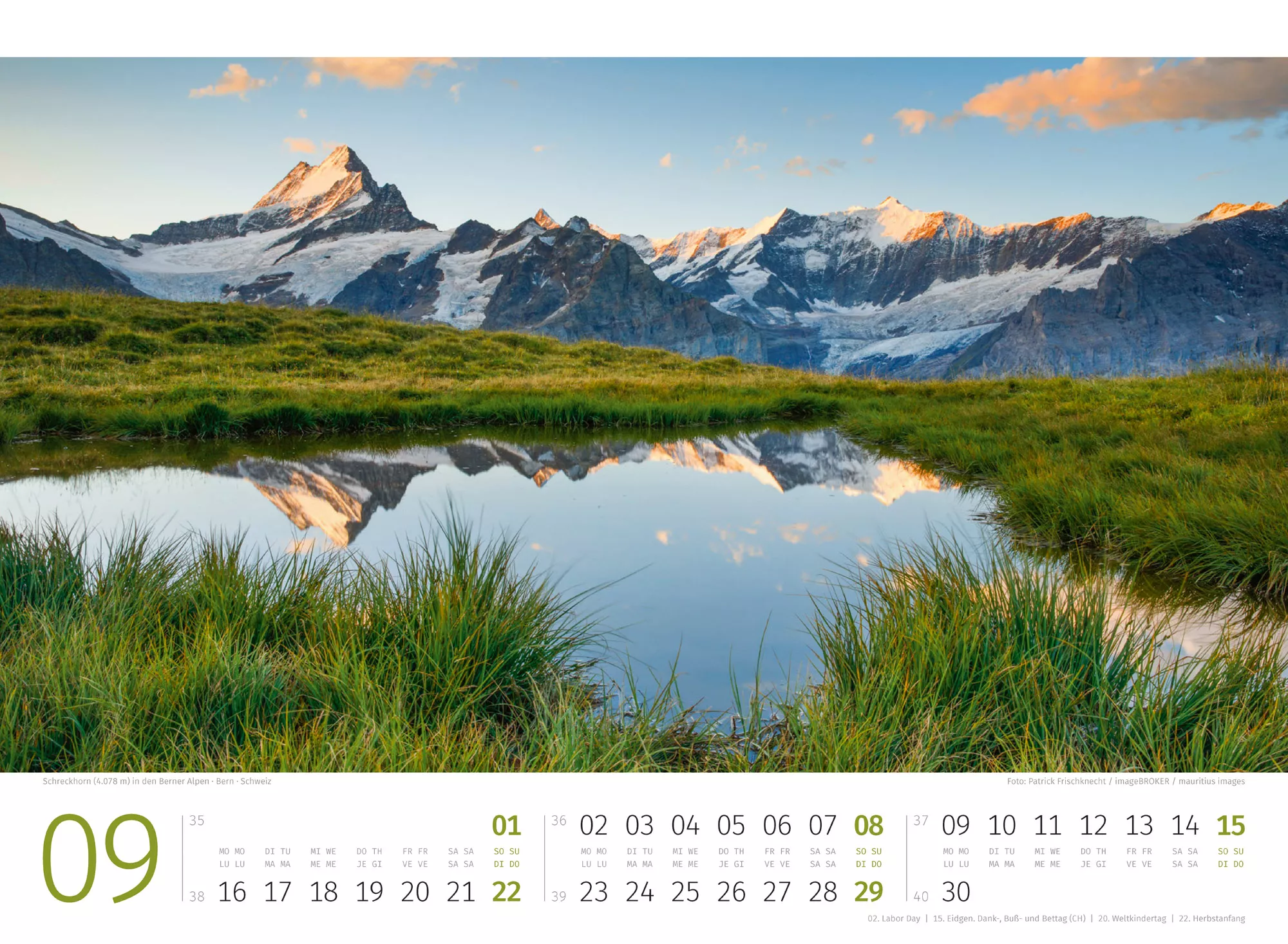Ackermann Kalender Alpenkalender 2024 - Innenansicht 09