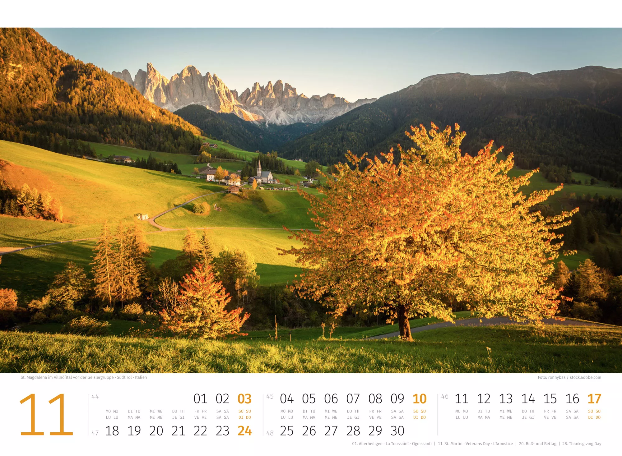 Ackermann Kalender Alpenkalender 2024 - Innenansicht 11