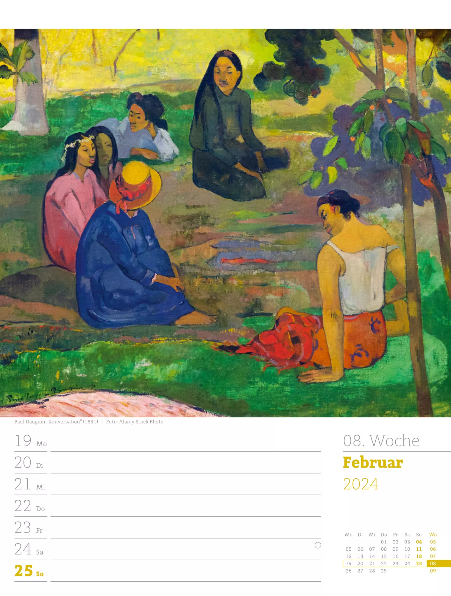 Ackermann Kalender Kunstwelt - Wochenplaner 2024 - Innenansicht 11