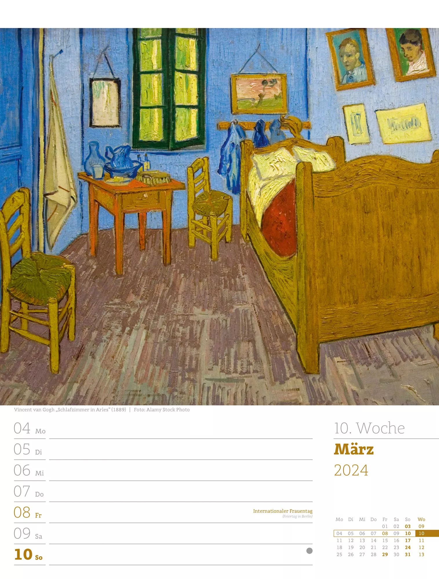 Ackermann Kalender Kunstwelt - Wochenplaner 2024 - Innenansicht 13