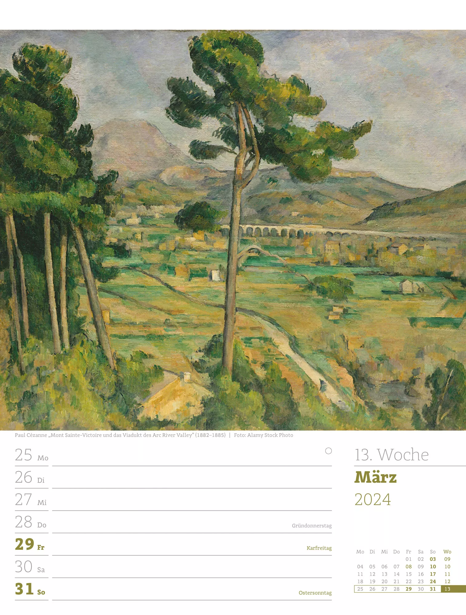 Ackermann Kalender Kunstwelt - Wochenplaner 2024 - Innenansicht 16