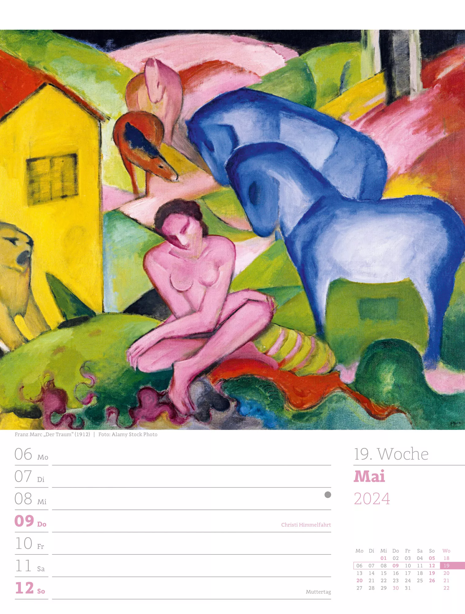 Ackermann Kalender Kunstwelt - Wochenplaner 2024 - Innenansicht 22