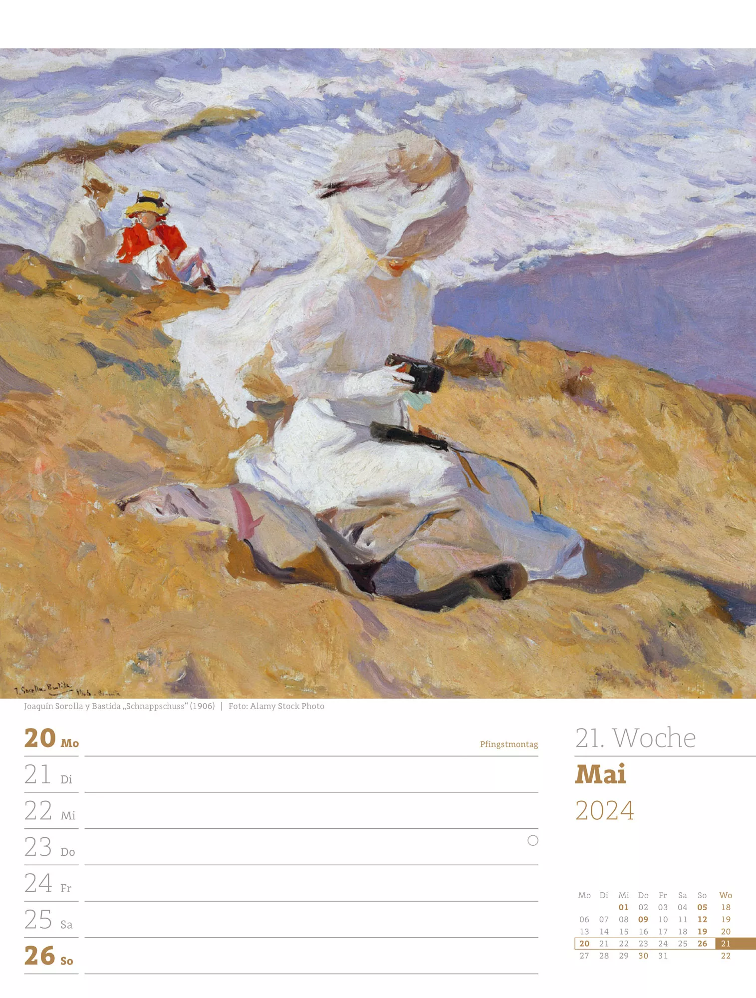 Ackermann Kalender Kunstwelt - Wochenplaner 2024 - Innenansicht 24