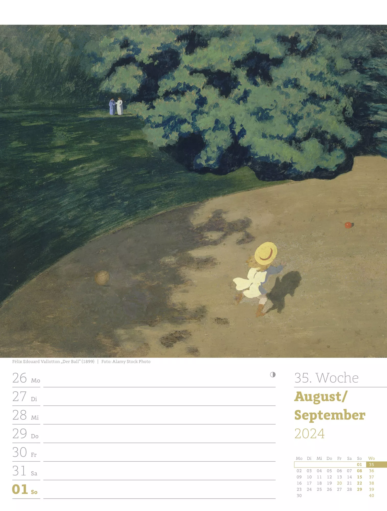 Ackermann Kalender Kunstwelt - Wochenplaner 2024 - Innenansicht 38