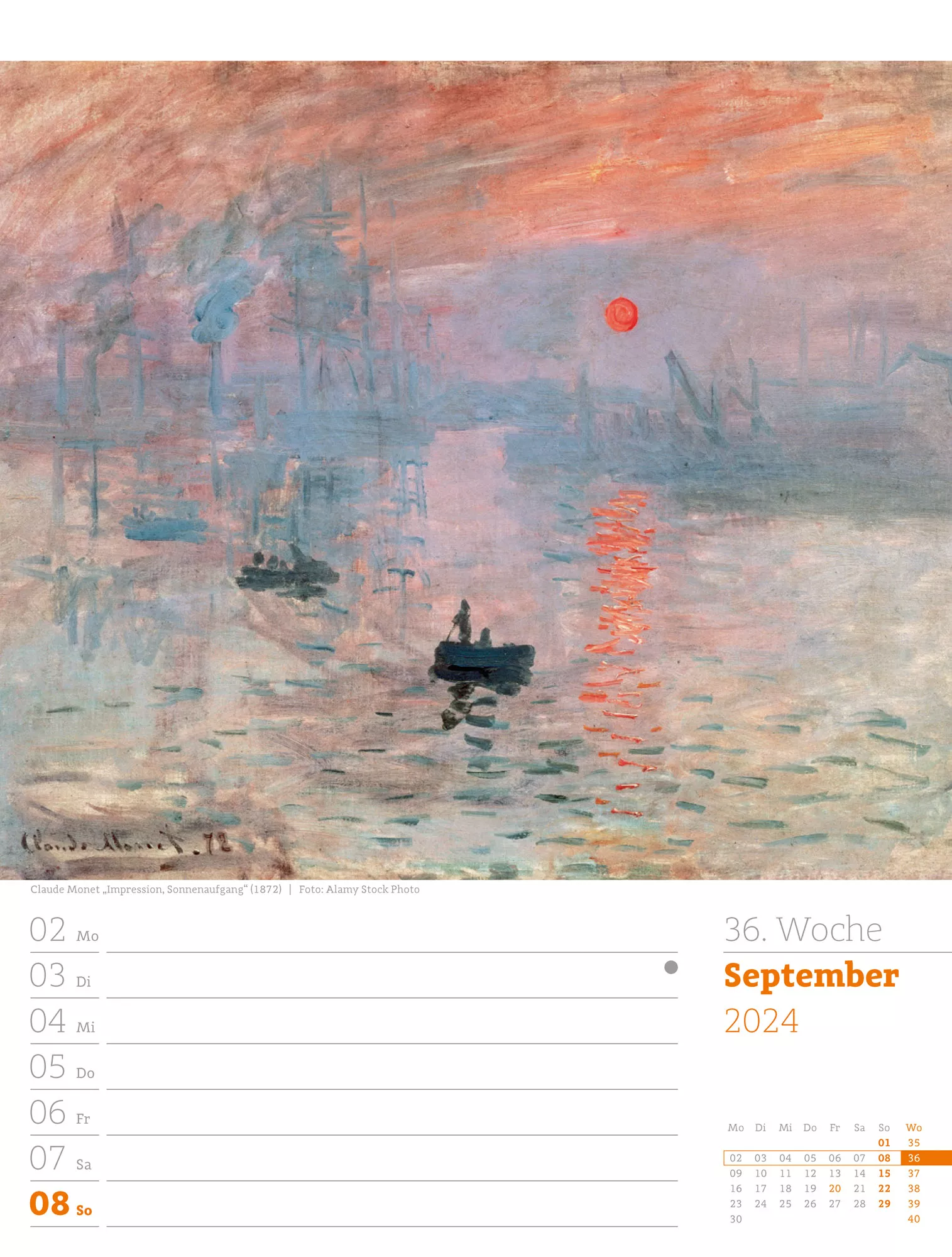 Ackermann Kalender Kunstwelt - Wochenplaner 2024 - Innenansicht 39
