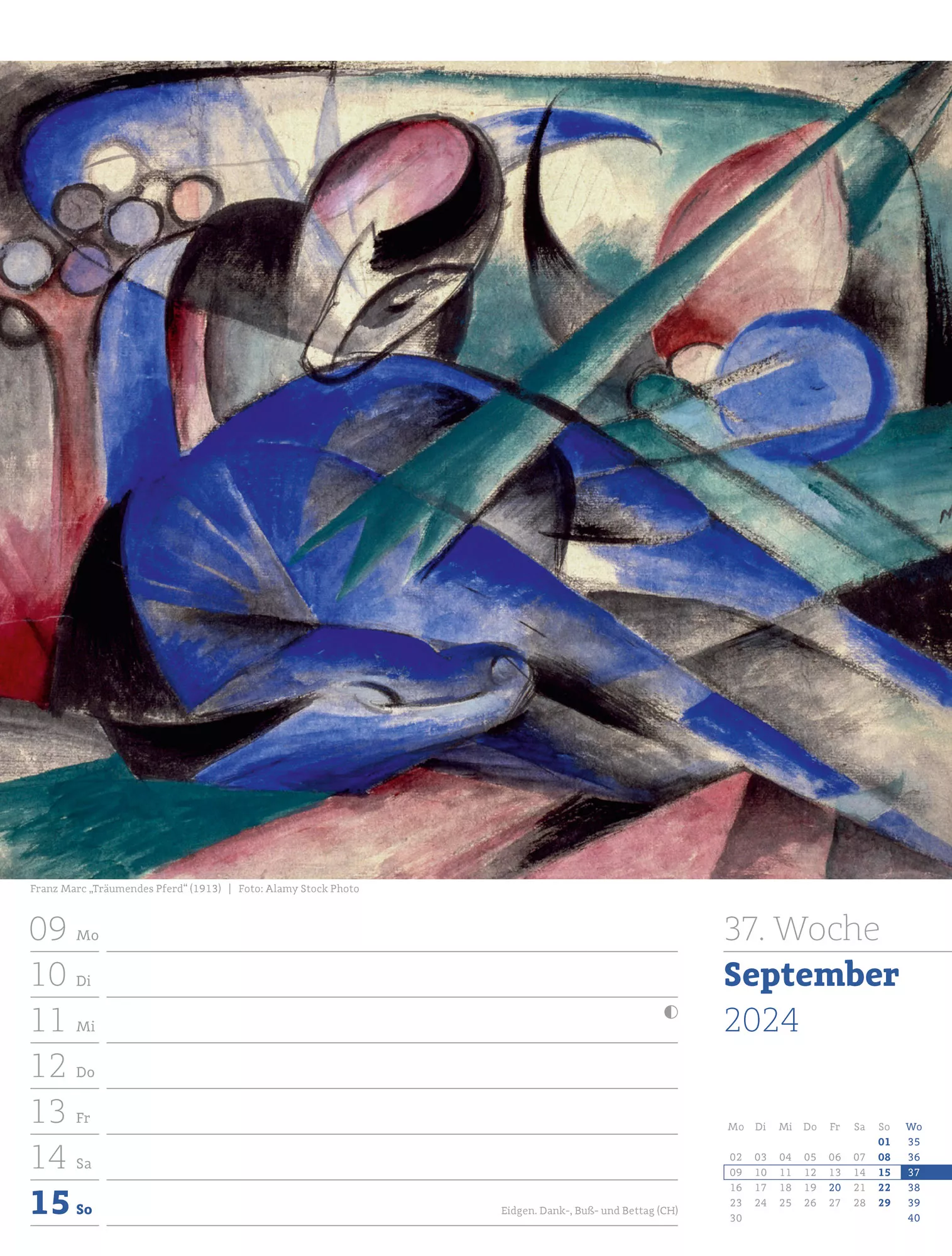 Ackermann Kalender Kunstwelt - Wochenplaner 2024 - Innenansicht 40