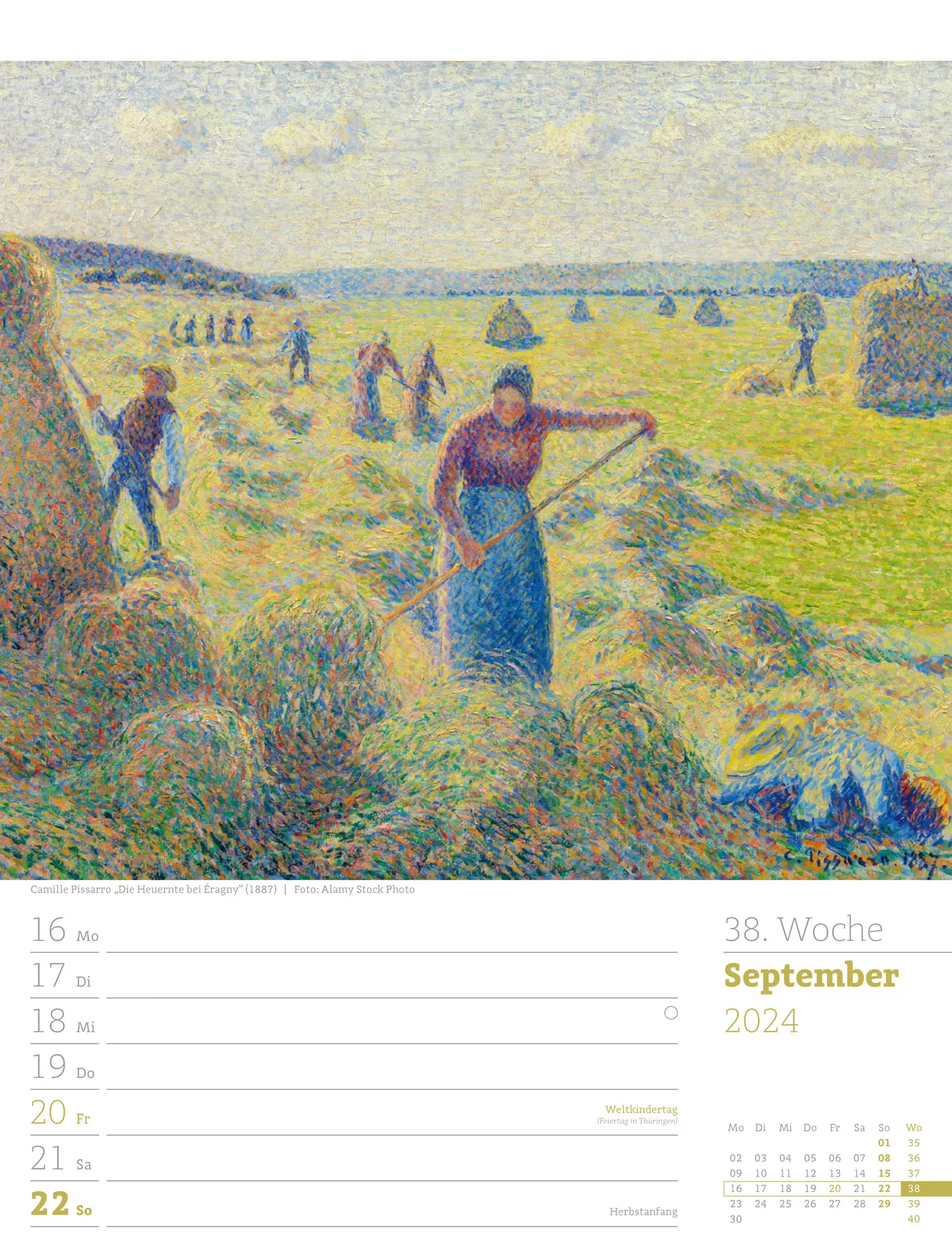 Ackermann Kalender Kunstwelt - Wochenplaner 2024 - Innenansicht 41