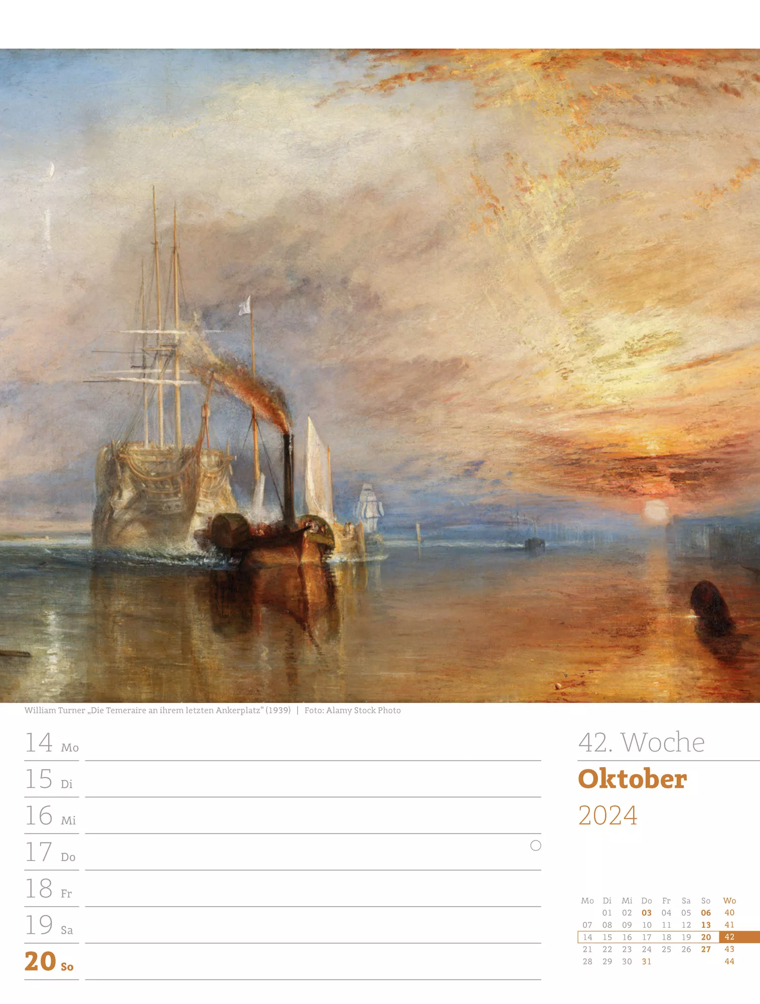 Ackermann Kalender Kunstwelt - Wochenplaner 2024 - Innenansicht 45