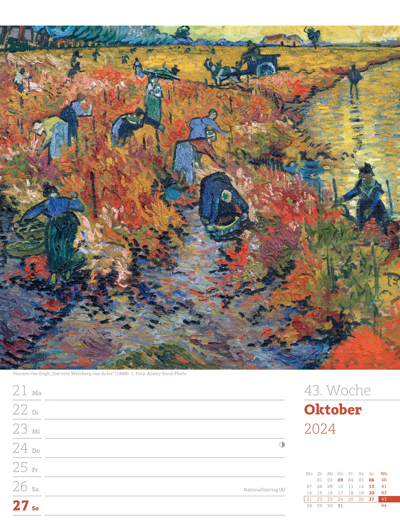Ackermann Kalender Kunstwelt - Wochenplaner 2024 - Innenansicht 46