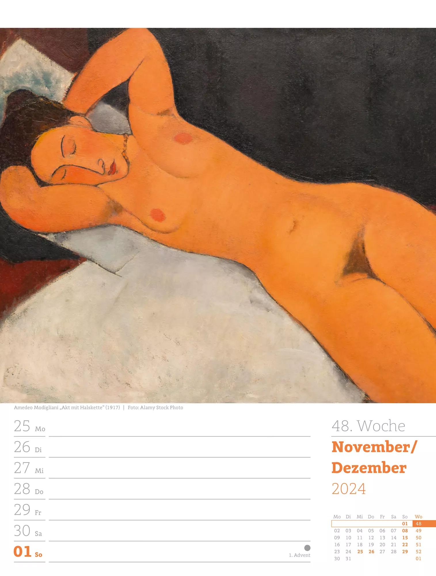 Ackermann Kalender Kunstwelt - Wochenplaner 2024 - Innenansicht 51