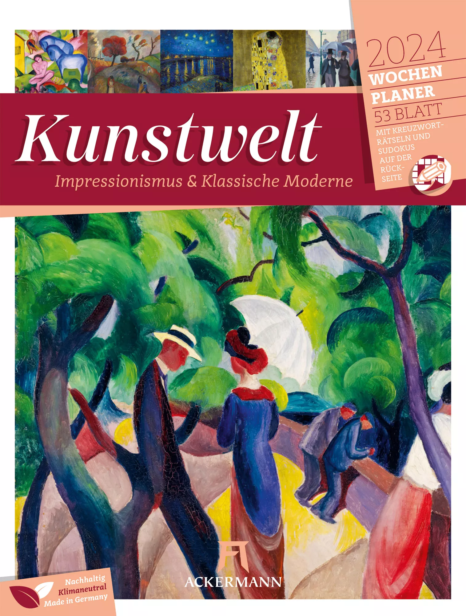 Ackermann Kalender Kunstwelt - Wochenplaner 2024 - Titelblatt