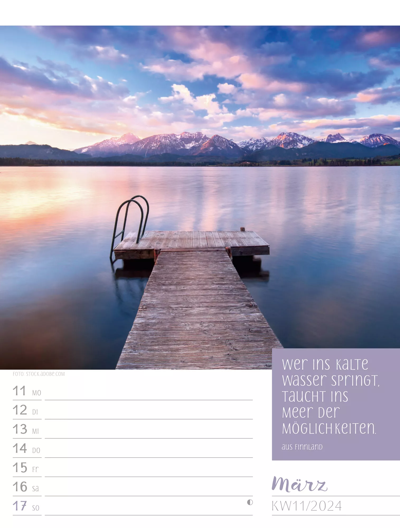 Ackermann Kalender Augenblicke - Wochenplaner 2024 - Innenansicht 14