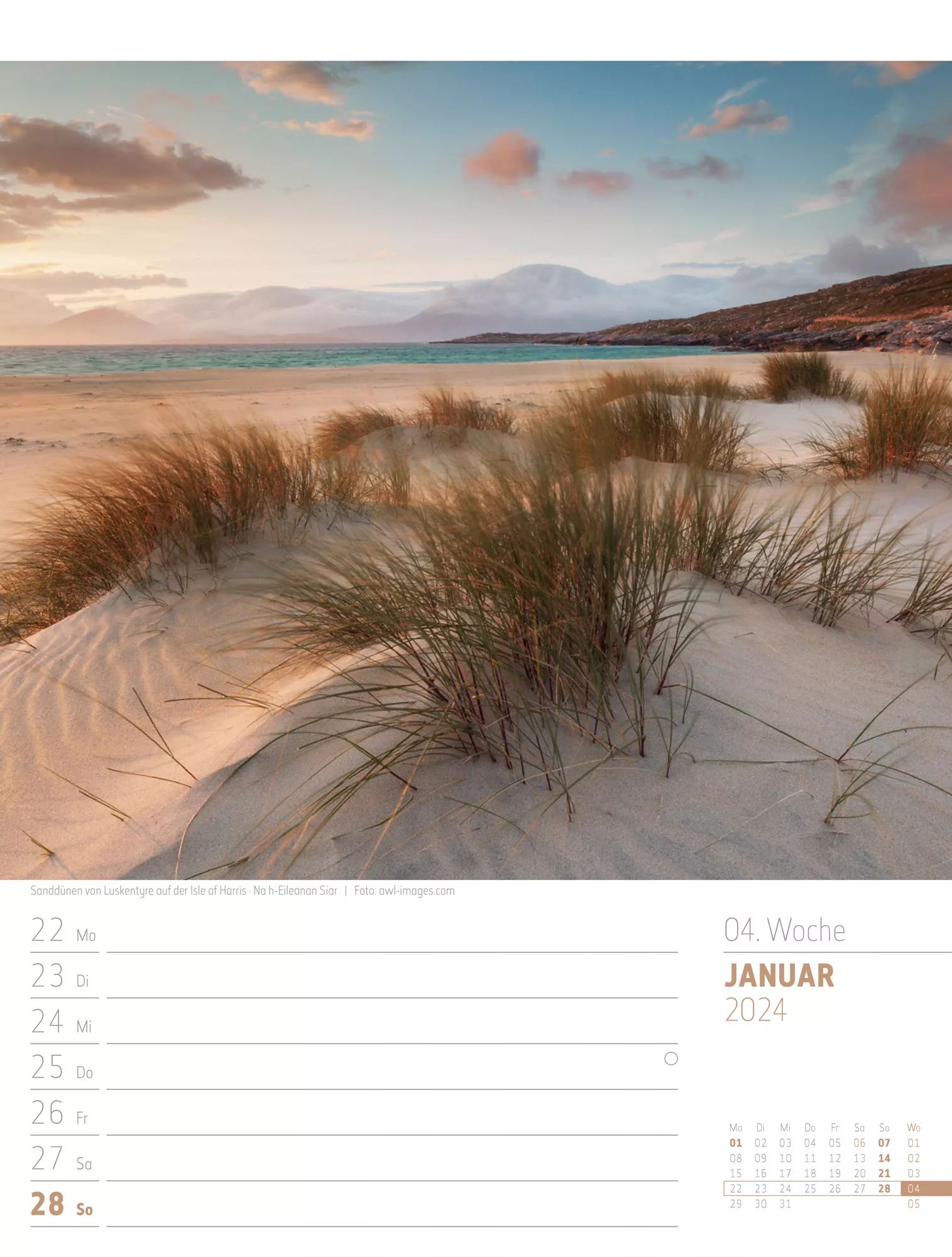 Ackermann Kalender Schottland - Wochenplaner 2024 - Innenansicht 07