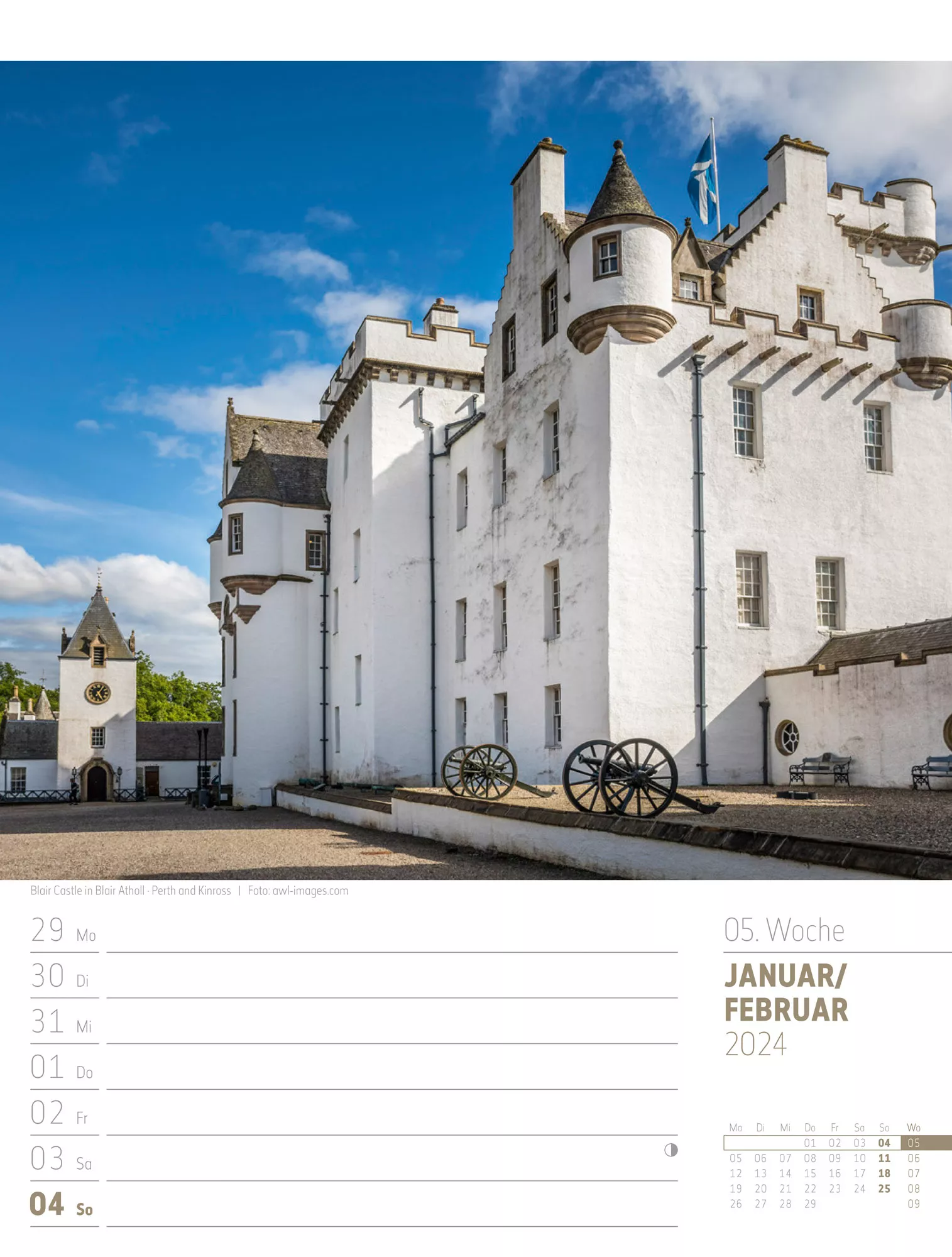 Ackermann Kalender Schottland - Wochenplaner 2024 - Innenansicht 08
