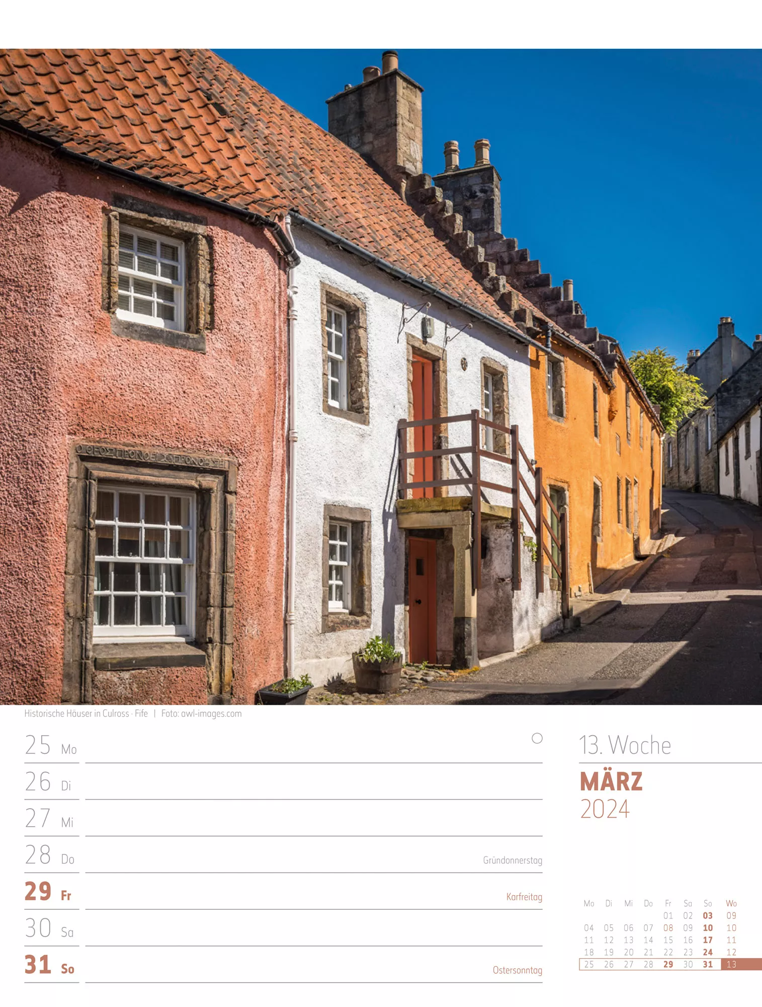 Ackermann Kalender Schottland - Wochenplaner 2024 - Innenansicht 16