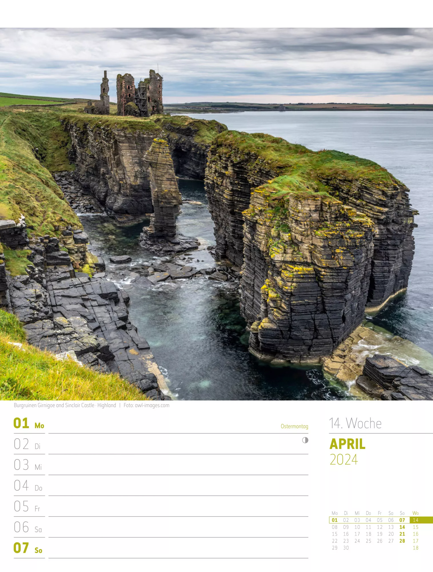 Ackermann Kalender Schottland - Wochenplaner 2024 - Innenansicht 17