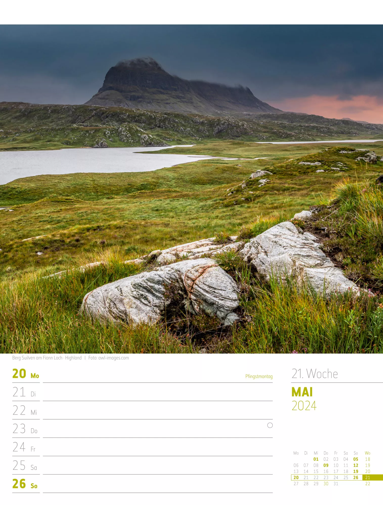 Ackermann Kalender Schottland - Wochenplaner 2024 - Innenansicht 24