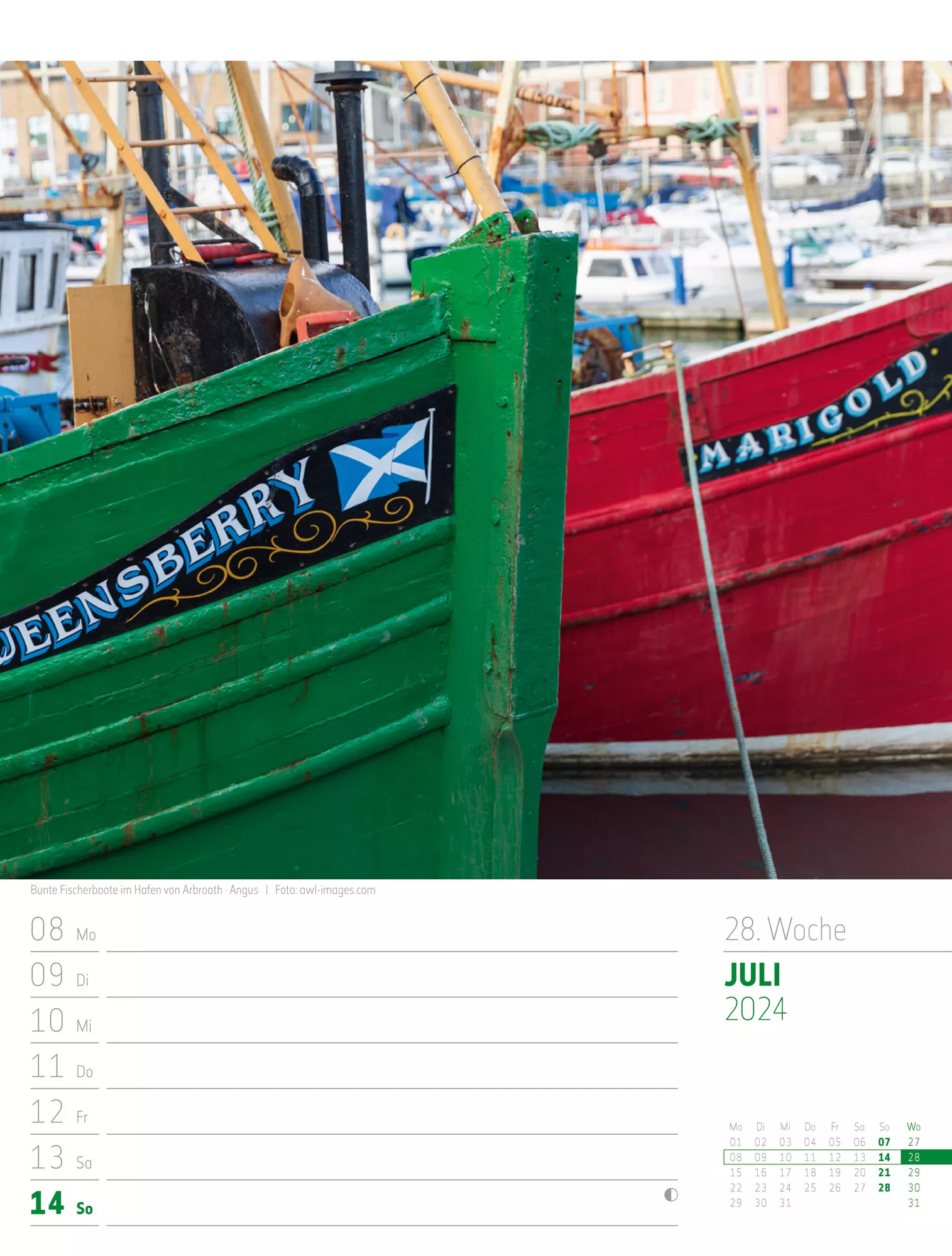 Ackermann Kalender Schottland - Wochenplaner 2024 - Innenansicht 31