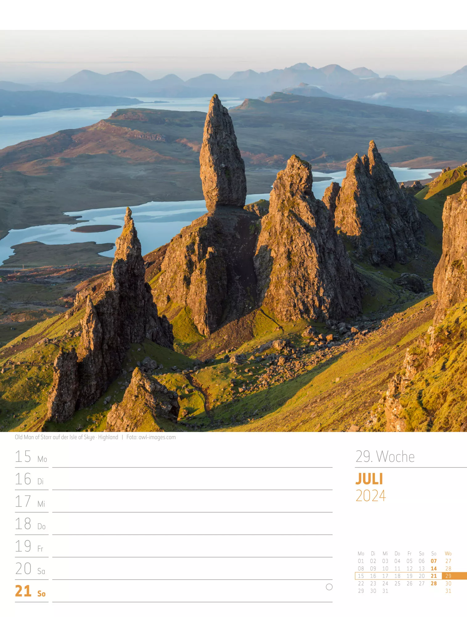 Ackermann Kalender Schottland - Wochenplaner 2024 - Innenansicht 32