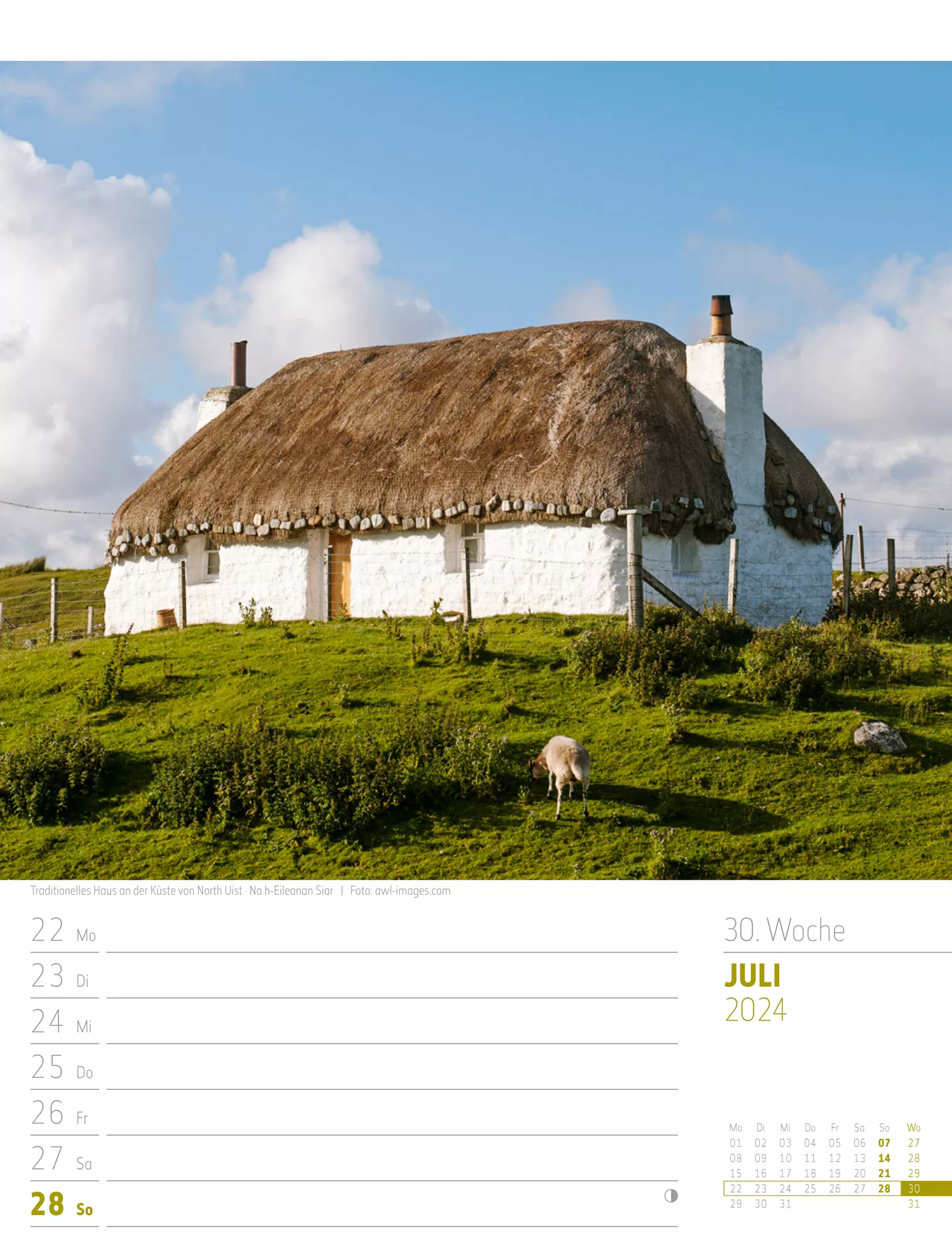 Ackermann Kalender Schottland - Wochenplaner 2024 - Innenansicht 33